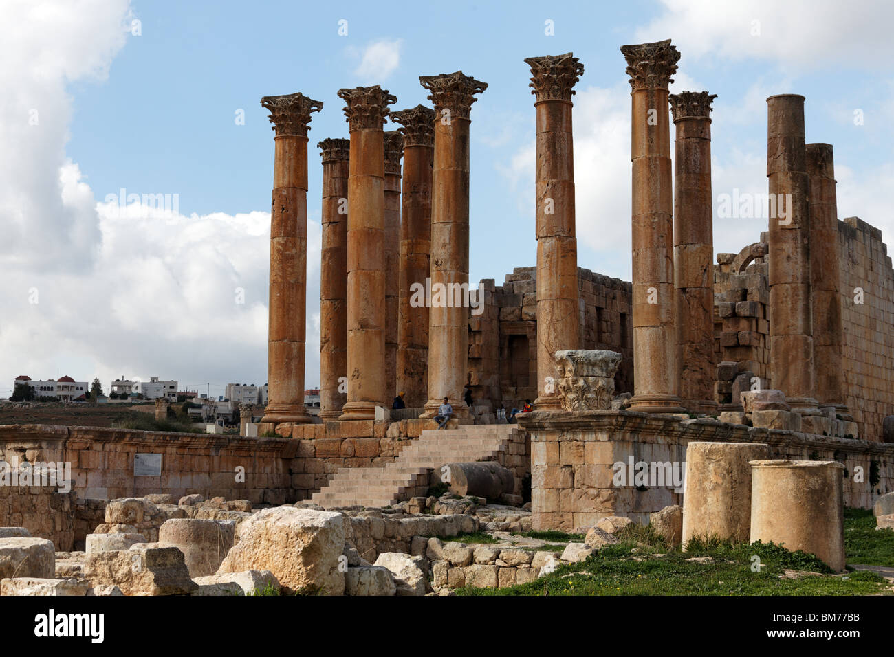 Tempel der Artemis in Jerash, Jordanien Stockfoto