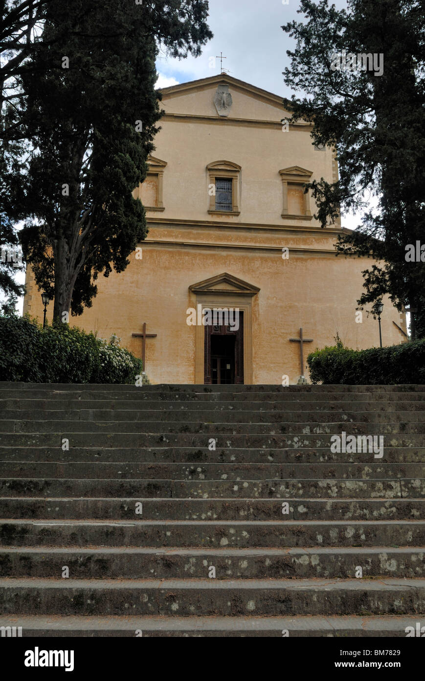 Ein Franziskaner Kirche San Salvatore al Monte Alle Croci. Die ehemalige Kirche stammt aus 1417. Die Kirche wurde von neu gestaltet... Stockfoto