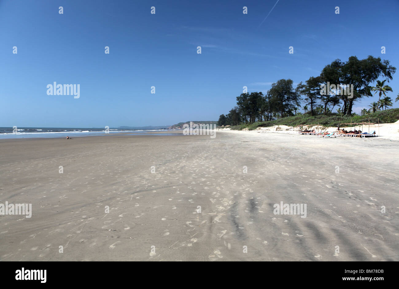 Der Strand von Arambol im nördlichen Goa, Bundesstaat Goa, Indien. Stockfoto