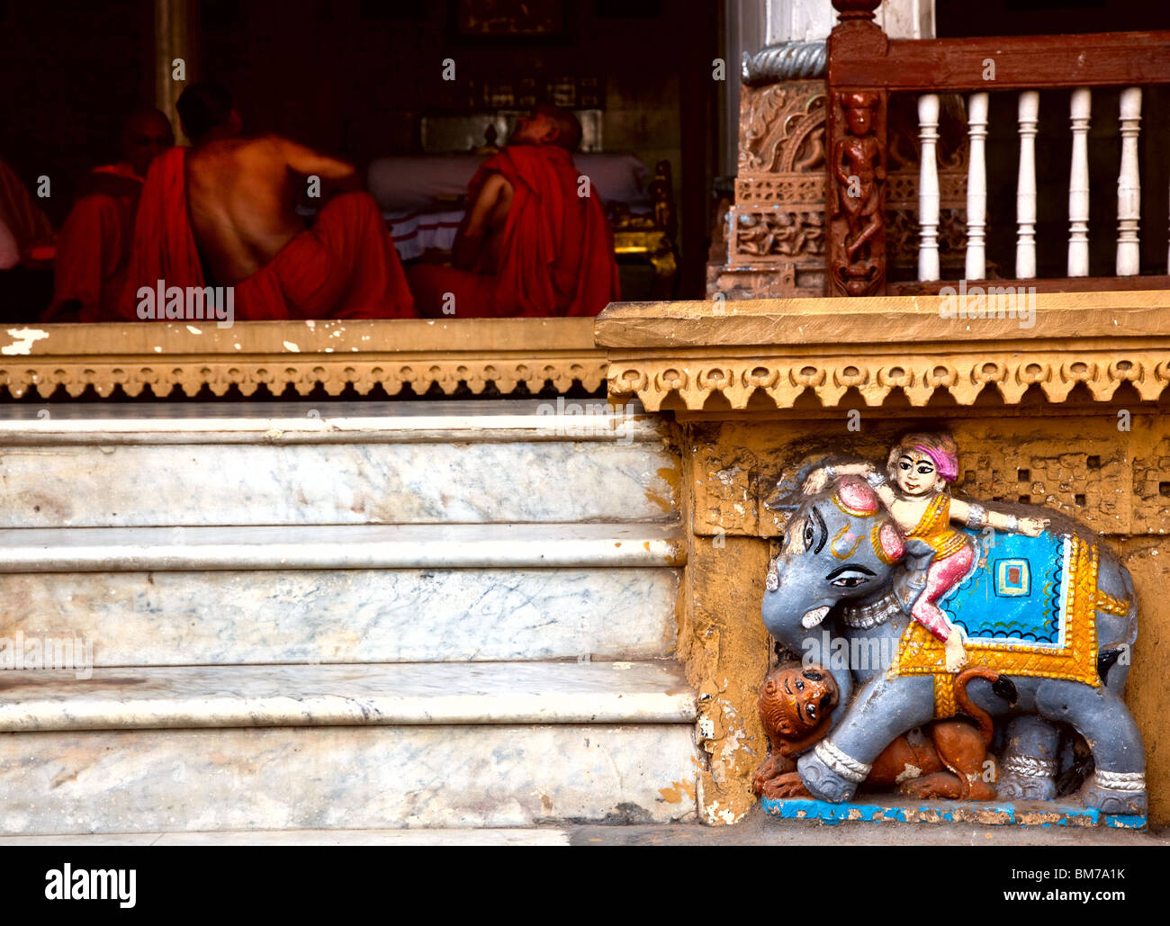 Die Altstadt von Ahmedabad, Gujarat, Indien Stockfoto