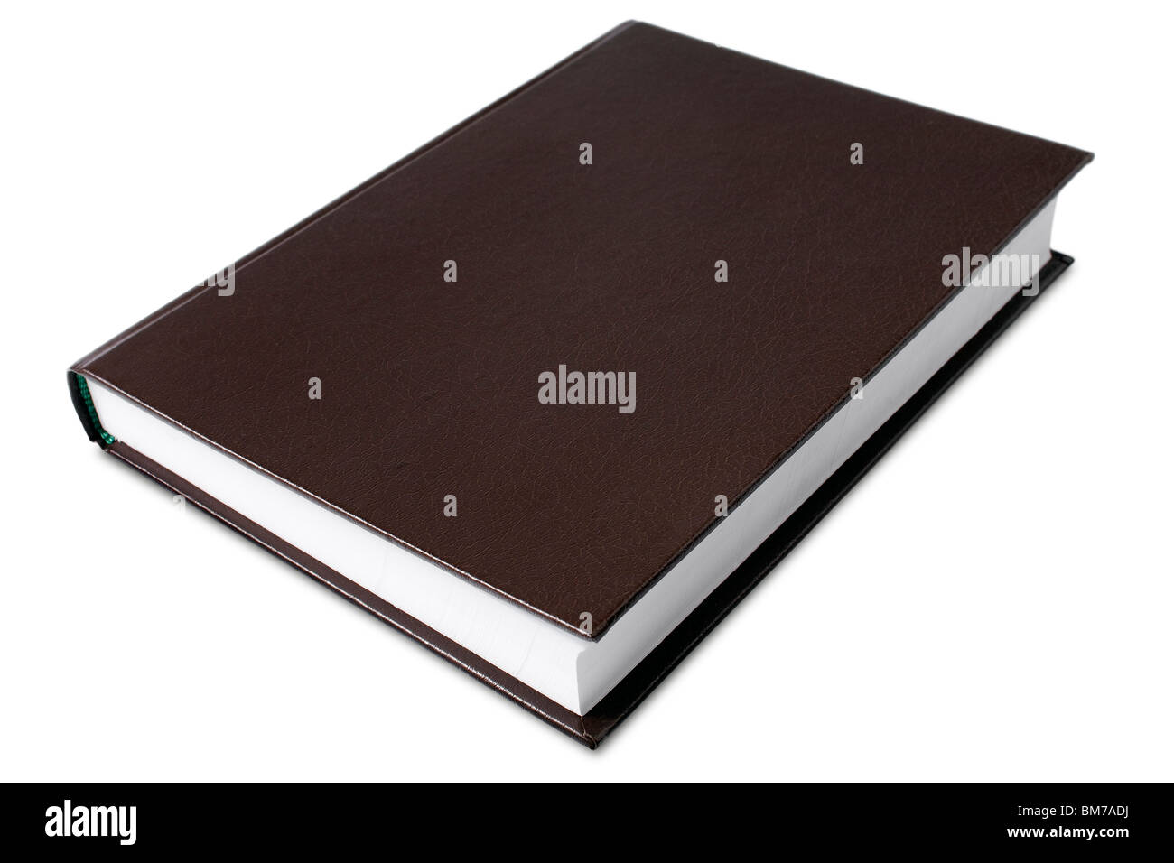 ein Hardcover-Buch auf weiß - mit Beschneidungspfad Stockfoto