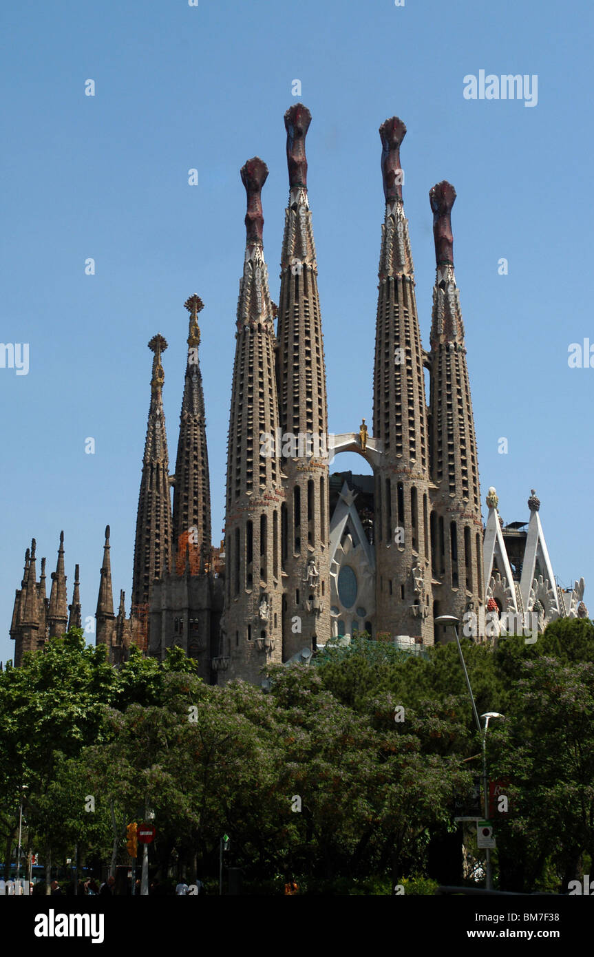 Spanien; Barcelona: Die Sagrada Famillia Stockfoto
