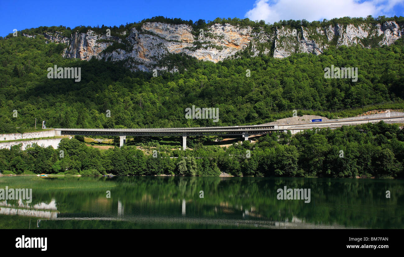 Autobahn A40 (Knonw als "Autoroute des Titans") (01) Stockfoto
