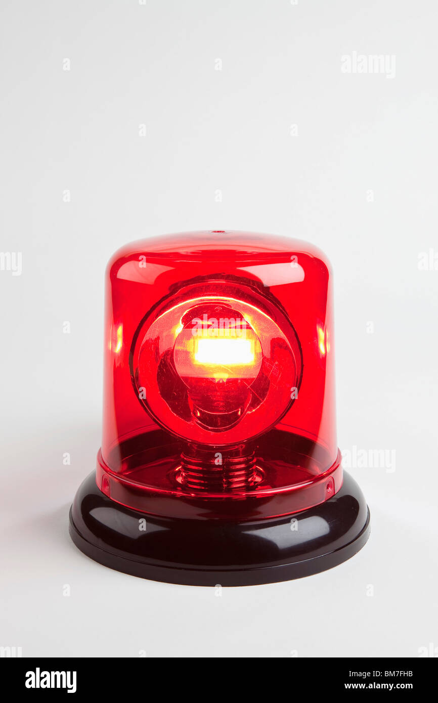 Eine rote Notbeleuchtung Stockfoto