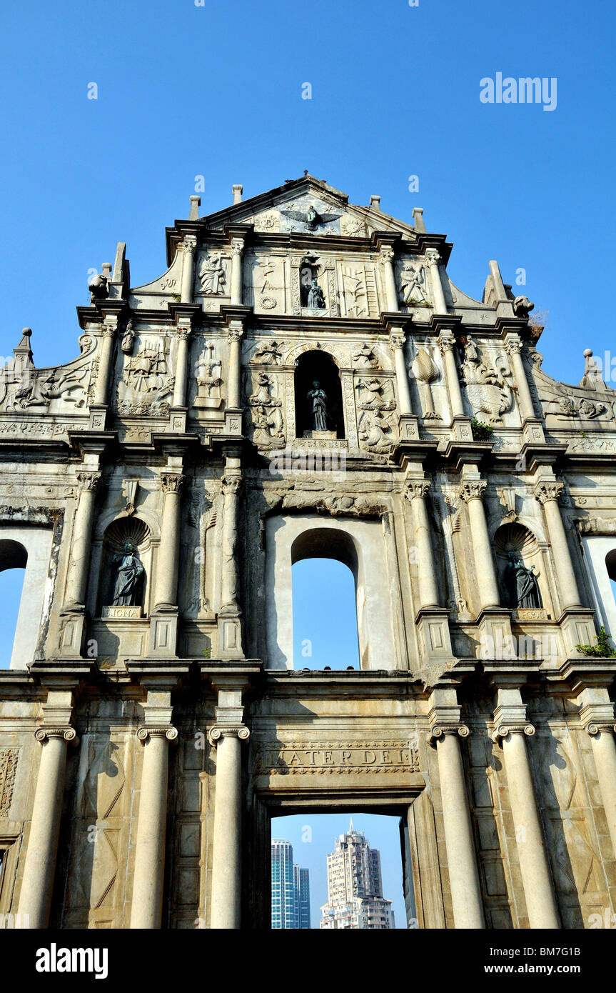 St. Pauls Kathedrale, Macau, China Stockfoto