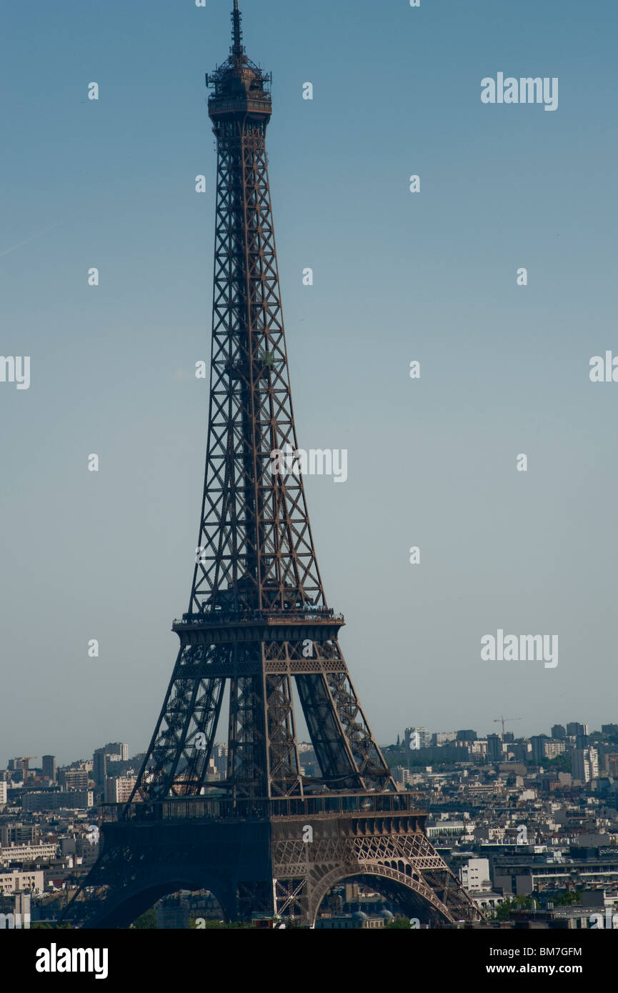 Paris, Frankreich, Eiffelturm, tagsüber, Ansicht berühmten französischen Denkmal Stockfoto