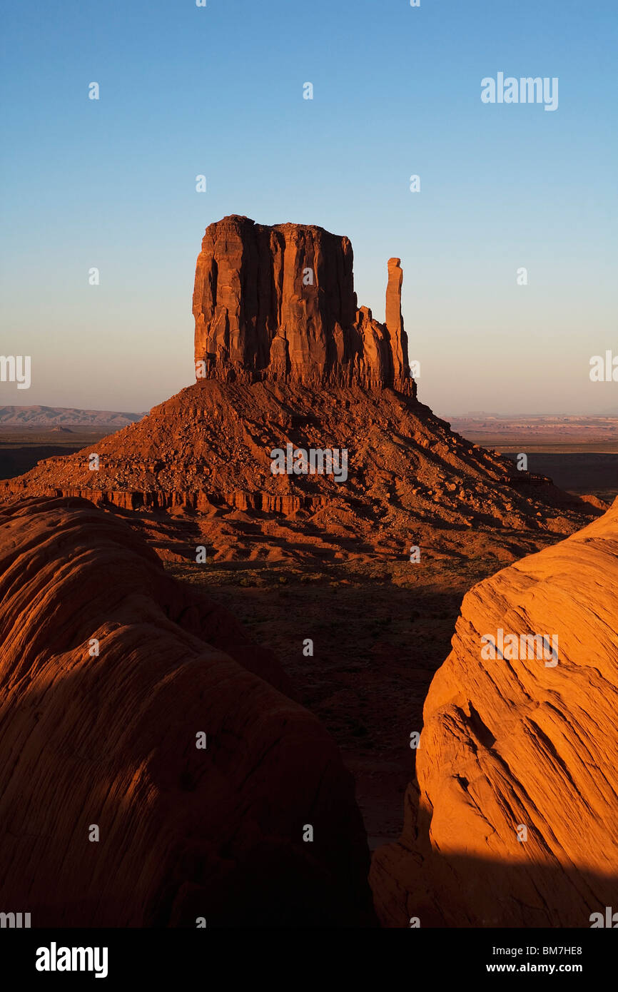 East Mitten Butte, Monument Valley Navajo Tribal Park, Monument Valley, Arizona, USA Stockfoto