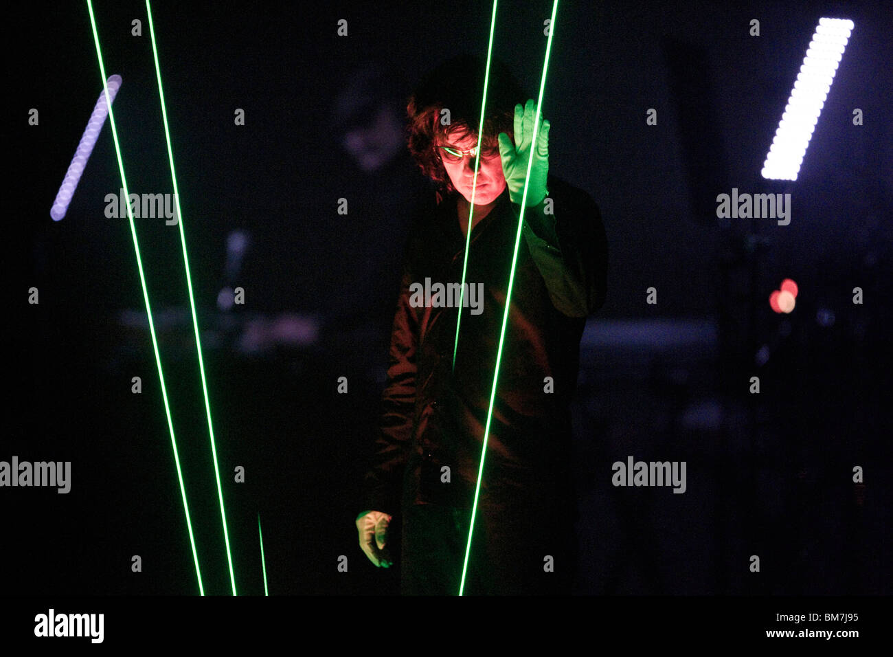 Jarre auf der Bühne (2010/03/21) Stockfoto