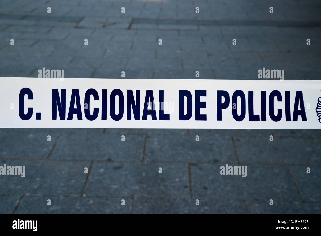 C. NACIONAL DE POLICIA Stockfoto