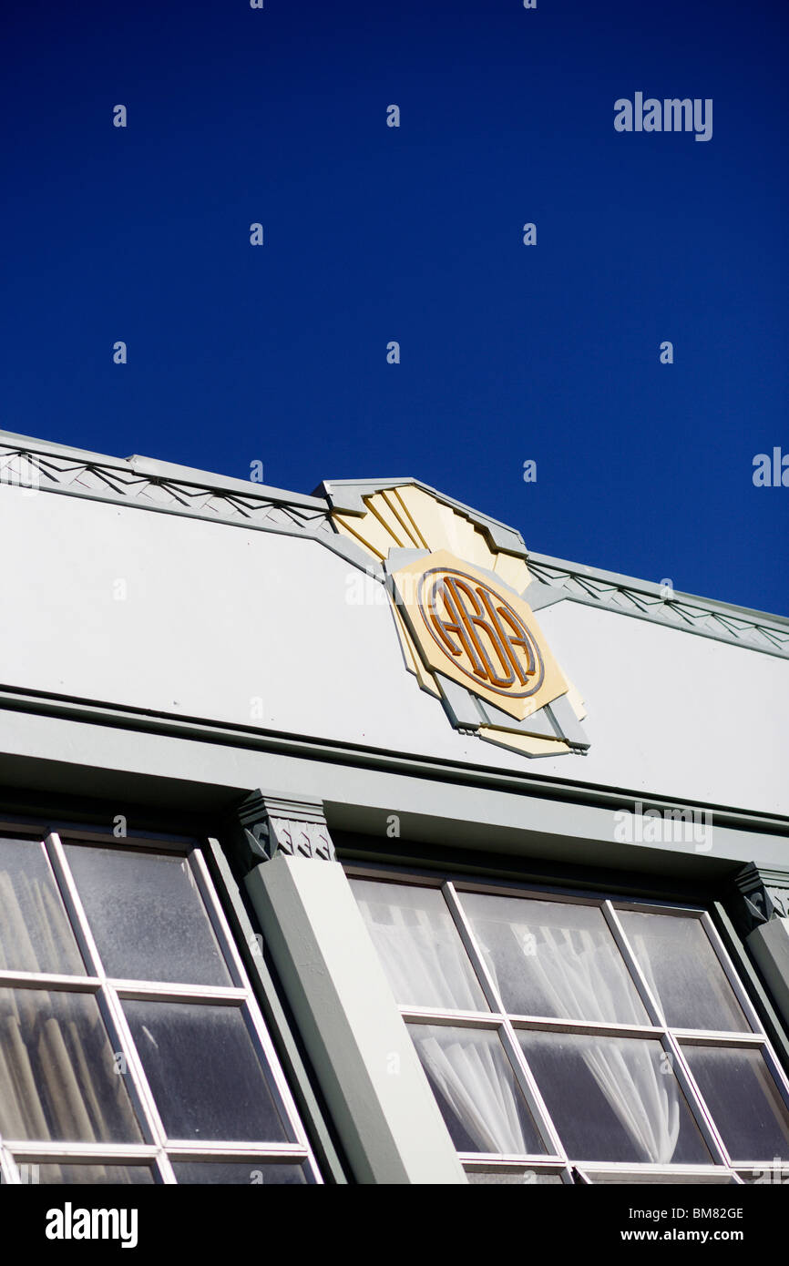 Art-Deco-Stil Gebäude in Napier an der Ostküste der Nordinsel Neuseelands ABH Stockfoto