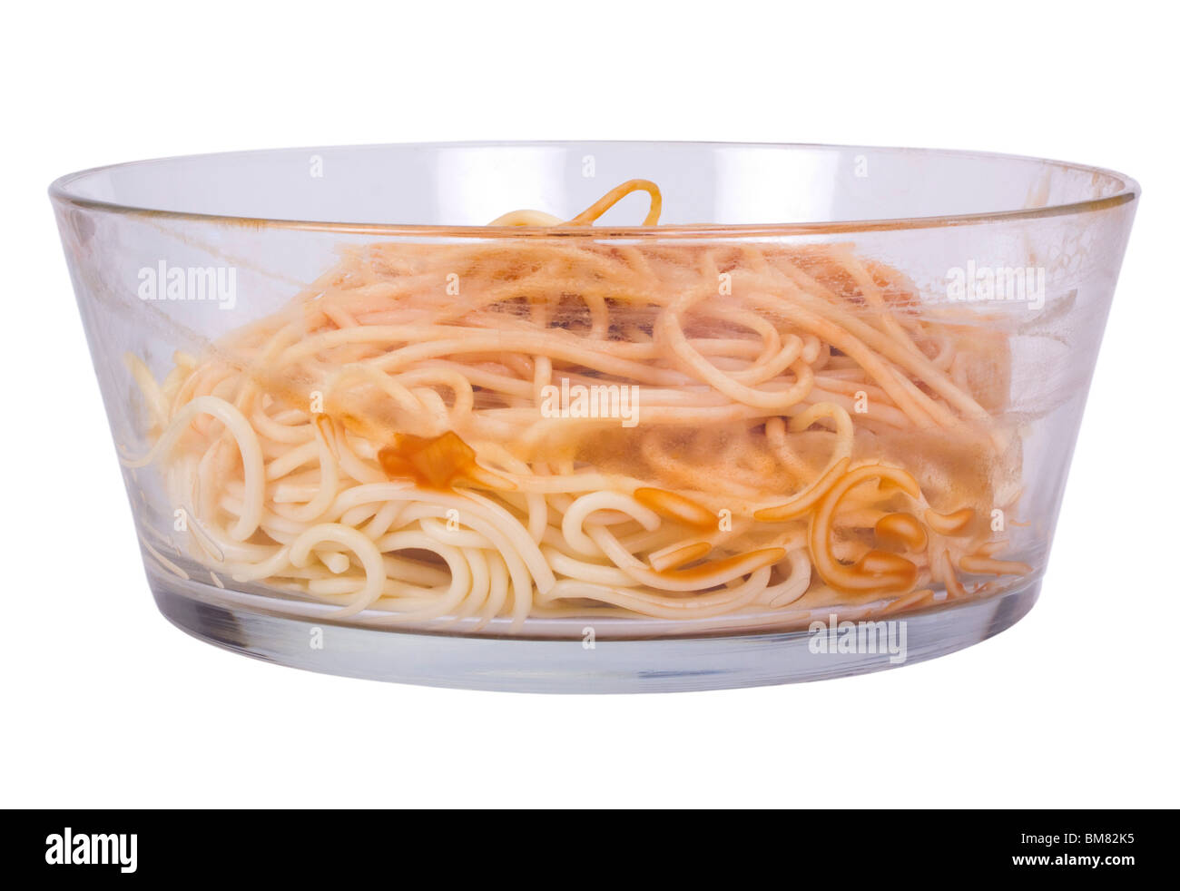 Nahaufnahme einer Schüssel Nudeln Stockfoto