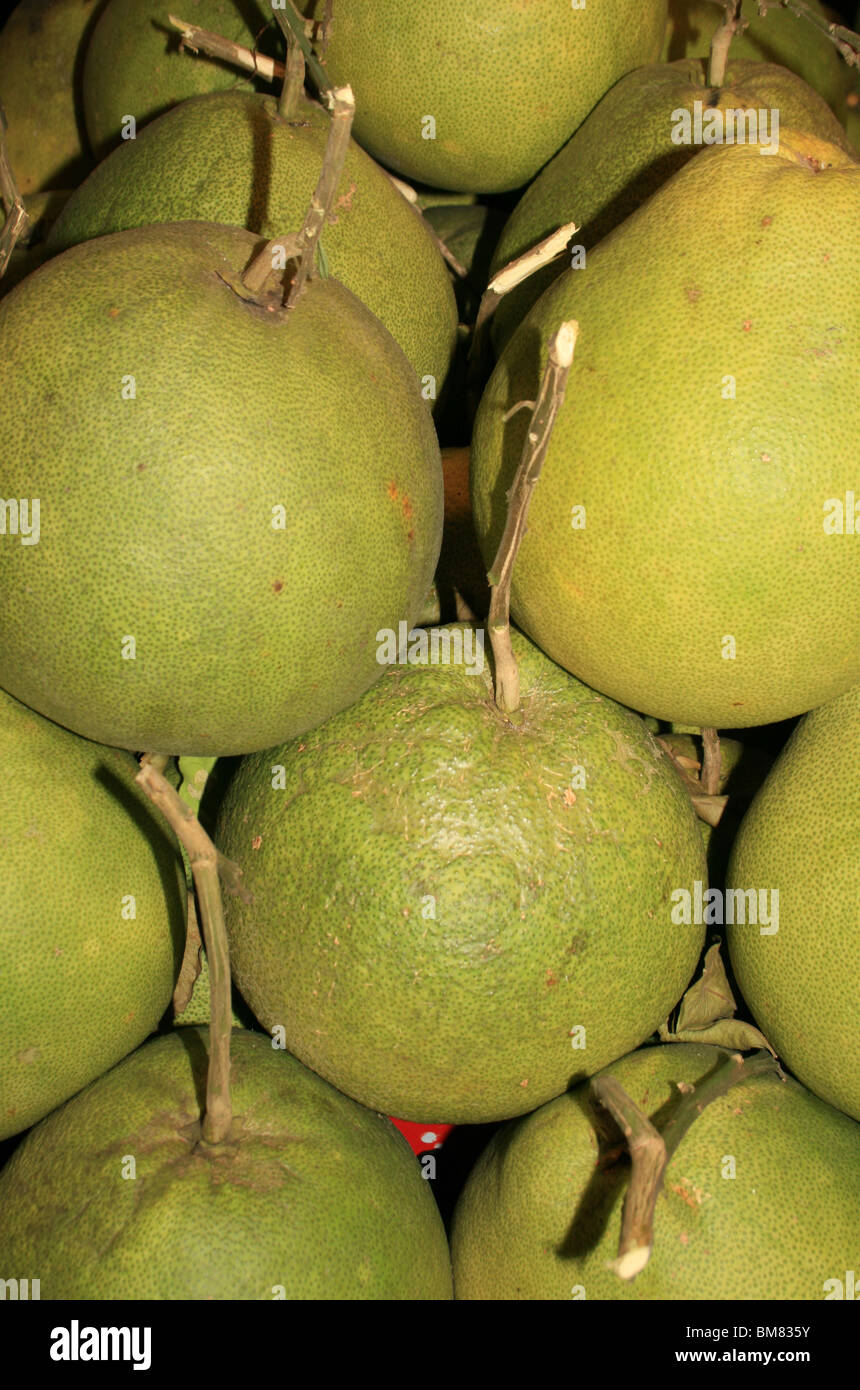 Exotische Früchte auf einem Markt in Thailand. Stockfoto