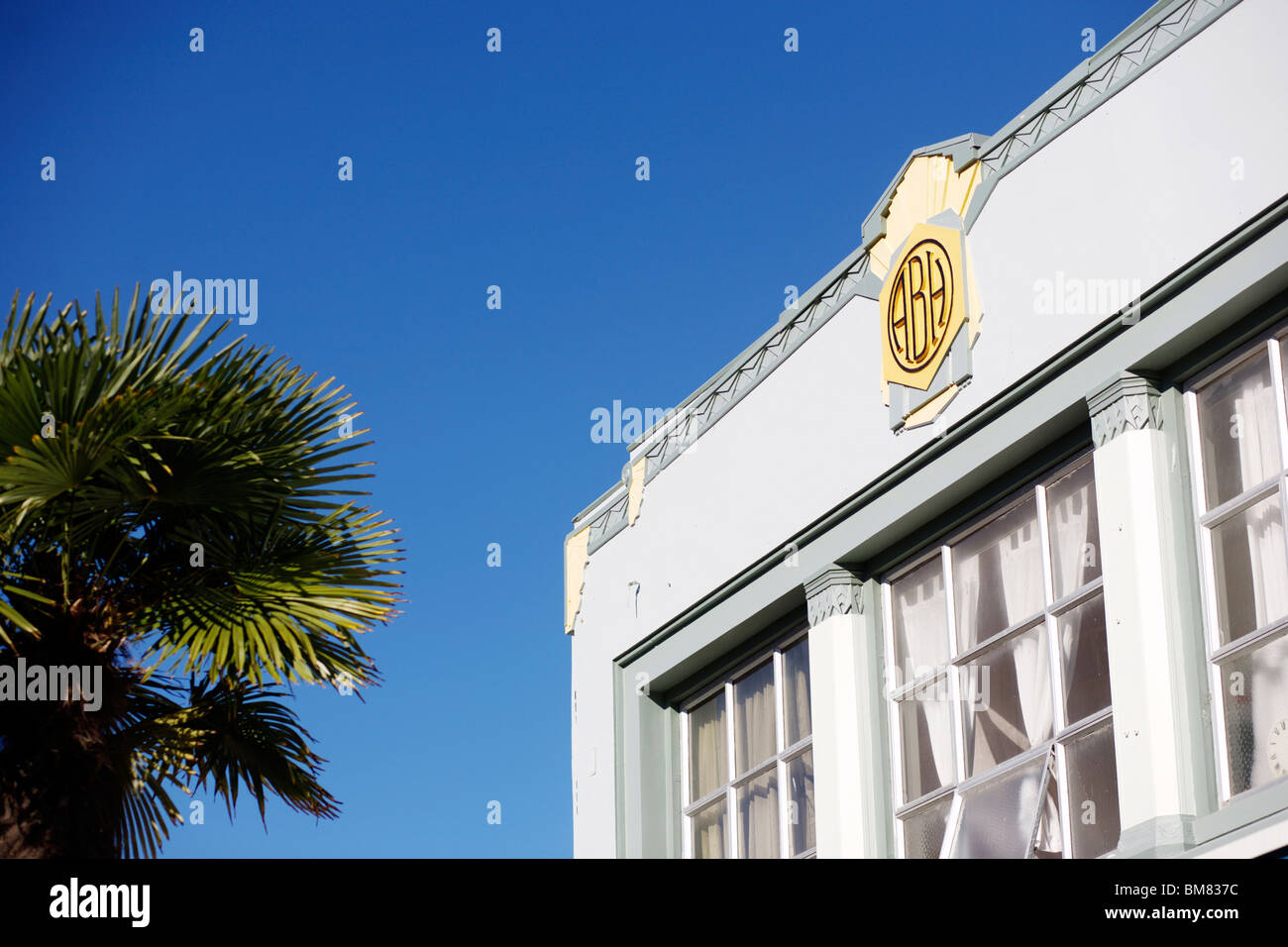 Art-Deco-Stil Gebäude in Napier an der Ostküste der Nordinsel Neuseelands ABH Stockfoto