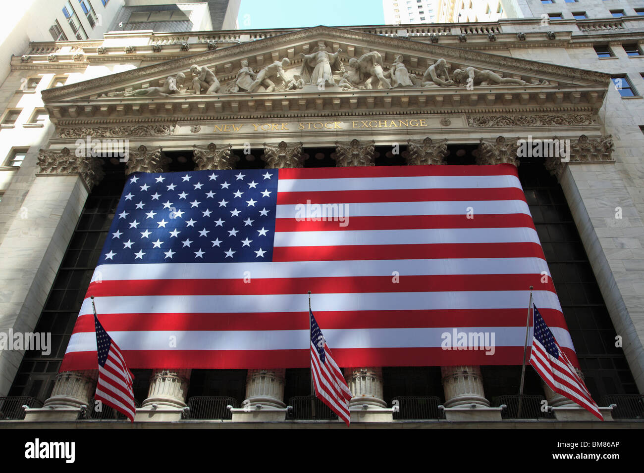 New York Börse, Bankenviertel, Manhattan, New York City, USA Stockfoto