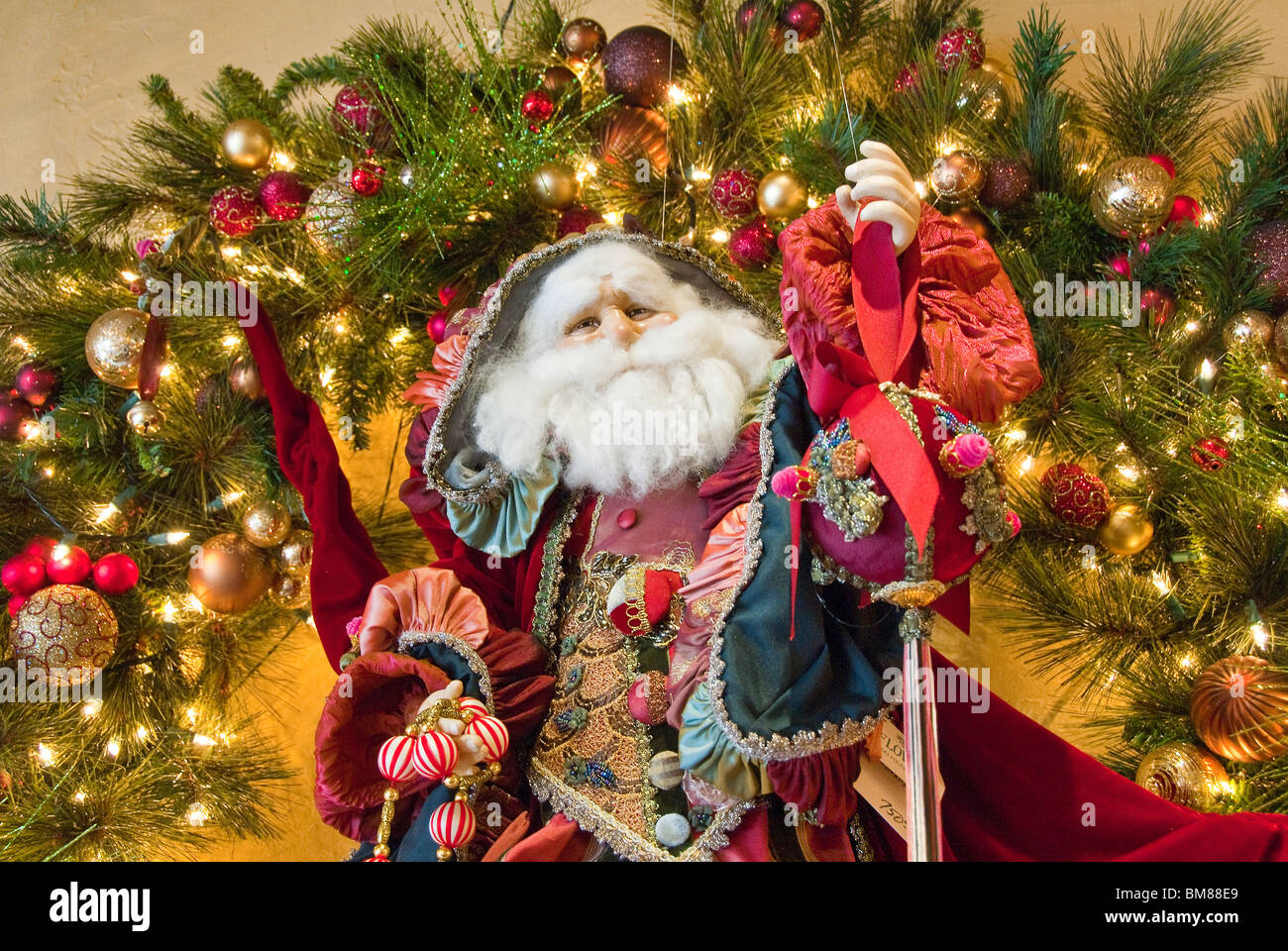 Santa Claus Figur in Store-Display, Orlando, Florida, USA Stockfoto