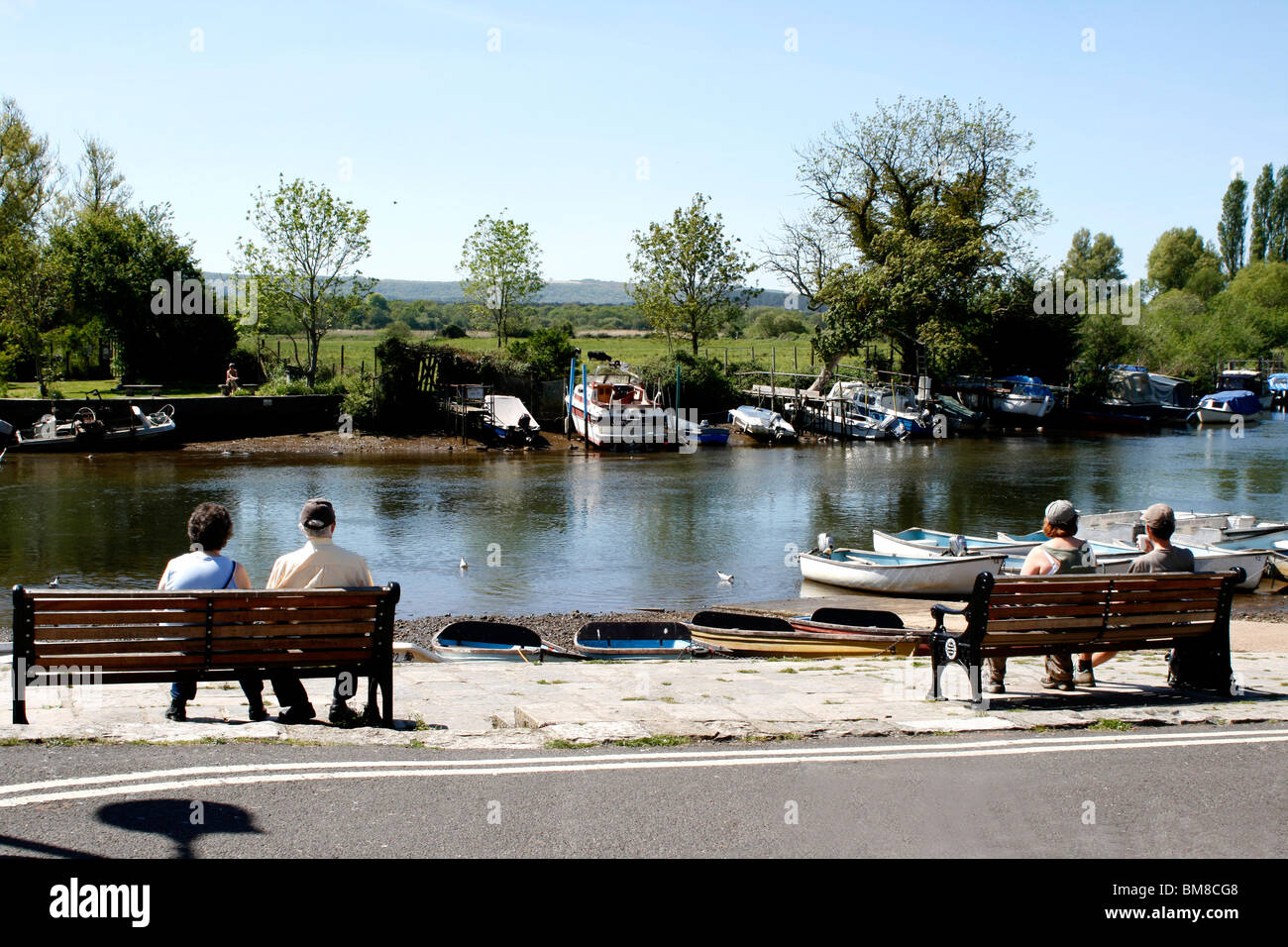 Wareham Stadt River Bank Süd-West England uk 2010 Stockfoto