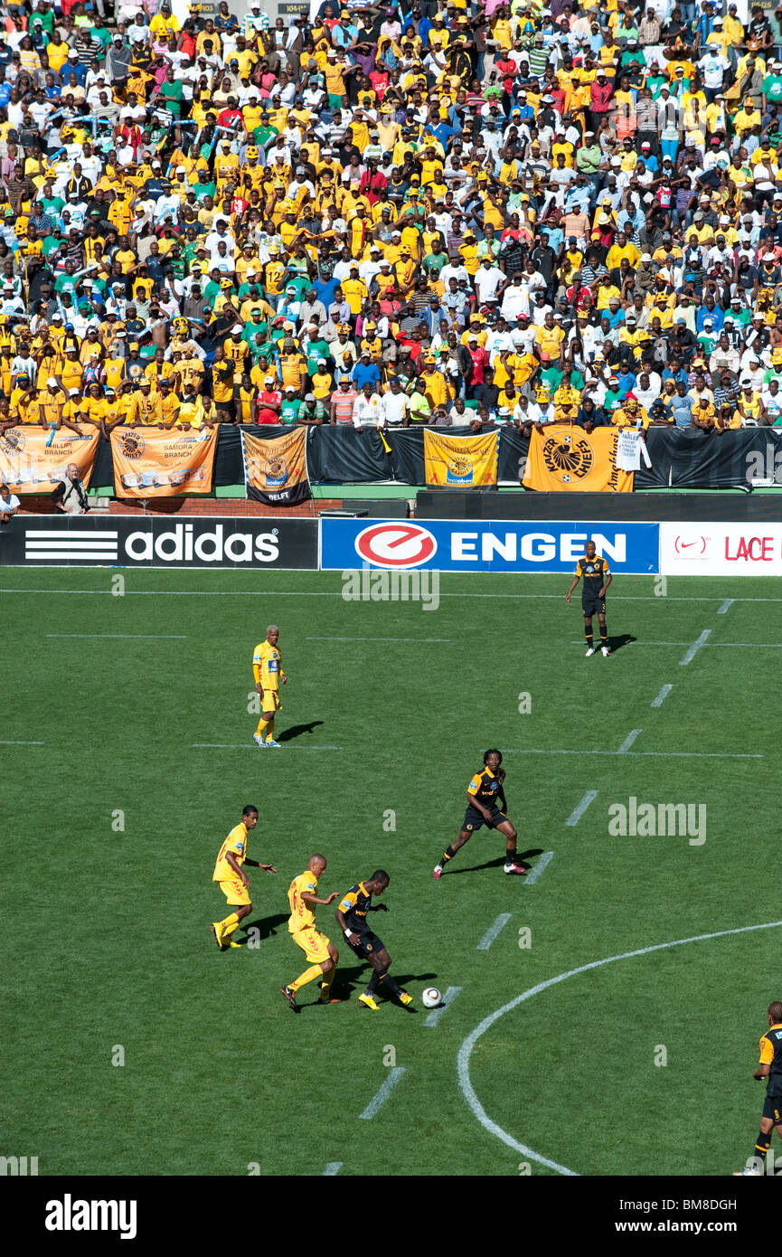 Südafrikanische Fußballspiel und Unterstützer Kapstadt Südafrika Stockfoto