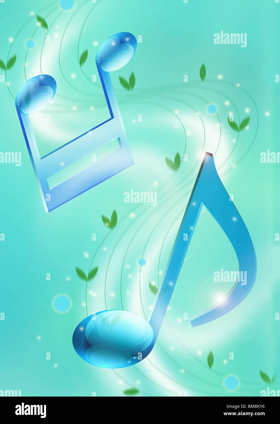 Musiknoten Stockfoto