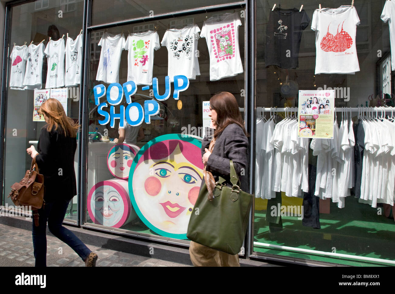 Pop-up-Shop für die Umwelt im Londoner West End Stockfoto