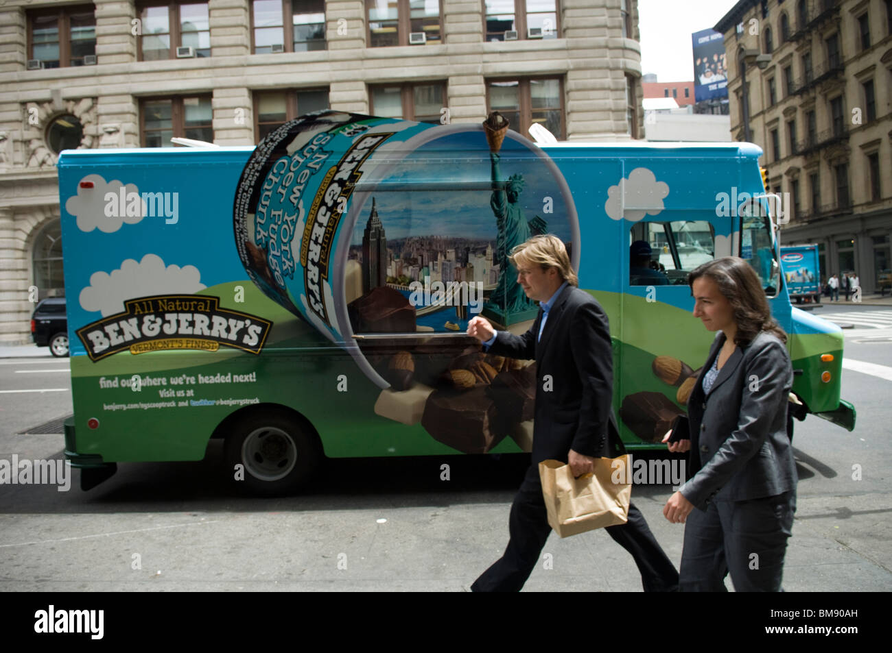 Ben & Jerrys Eiswagen in Chelsea in New York Stockfoto