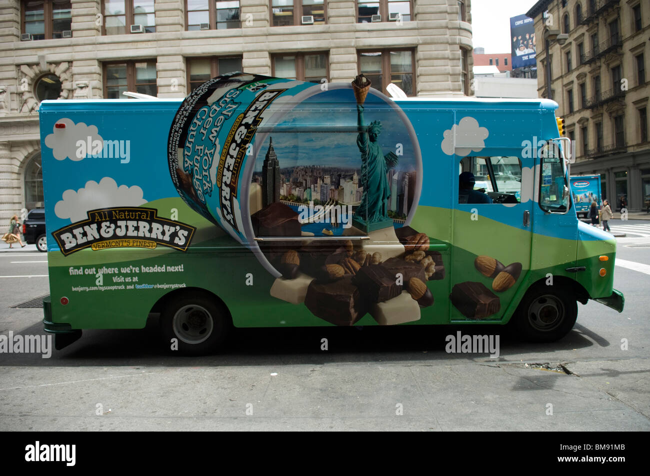 Ben & Jerrys Eiswagen in Chelsea in New York Stockfoto