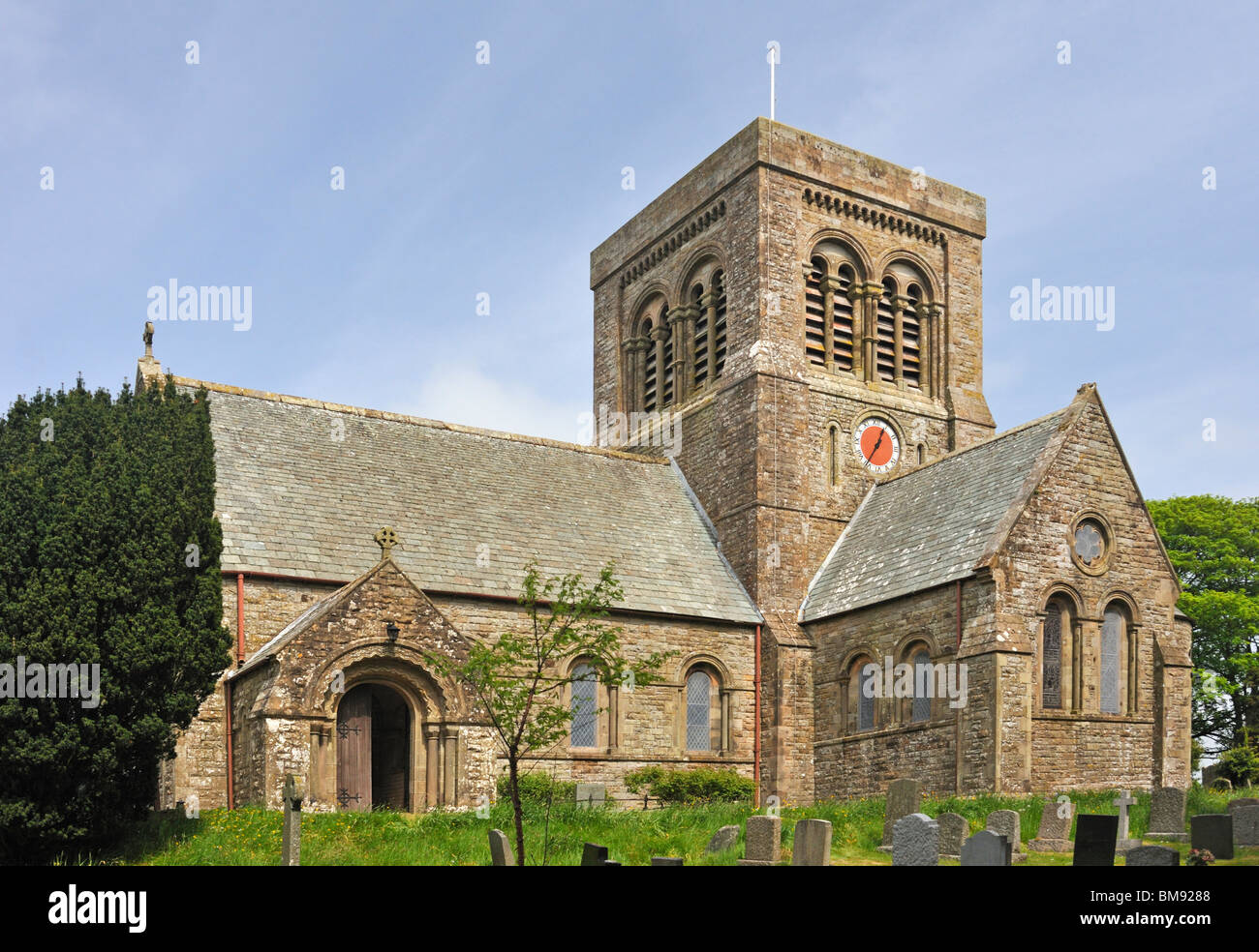 Kirche der Heiligen Birgitta, Bridekirk, Cumbria, England, Vereinigtes Königreich, Europa. Stockfoto