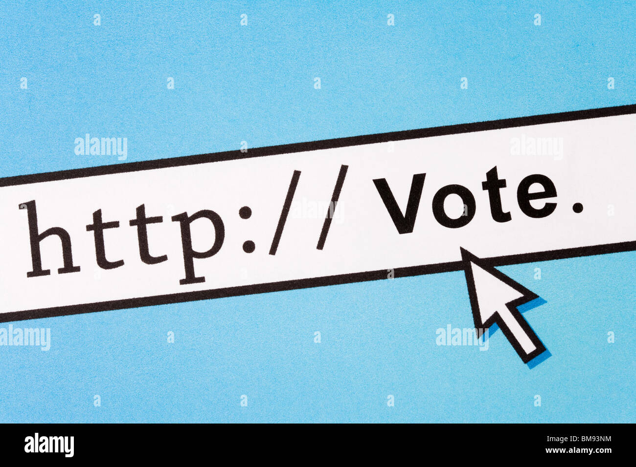 Computer-Bildschirm, Konzept der Online-Abstimmung Stockfoto