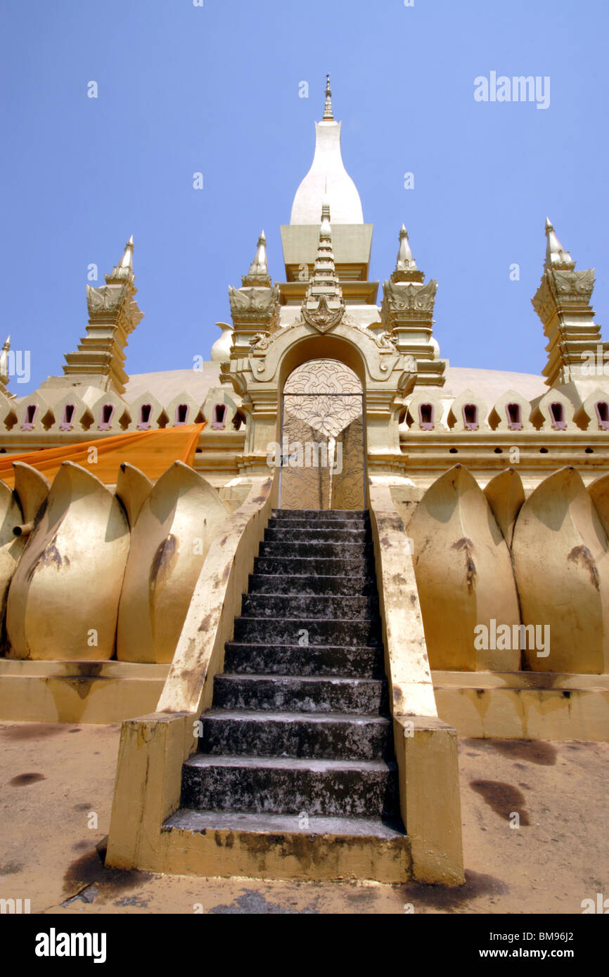 Pha, die Luang Stupa, Vientiane, Laos. Stockfoto