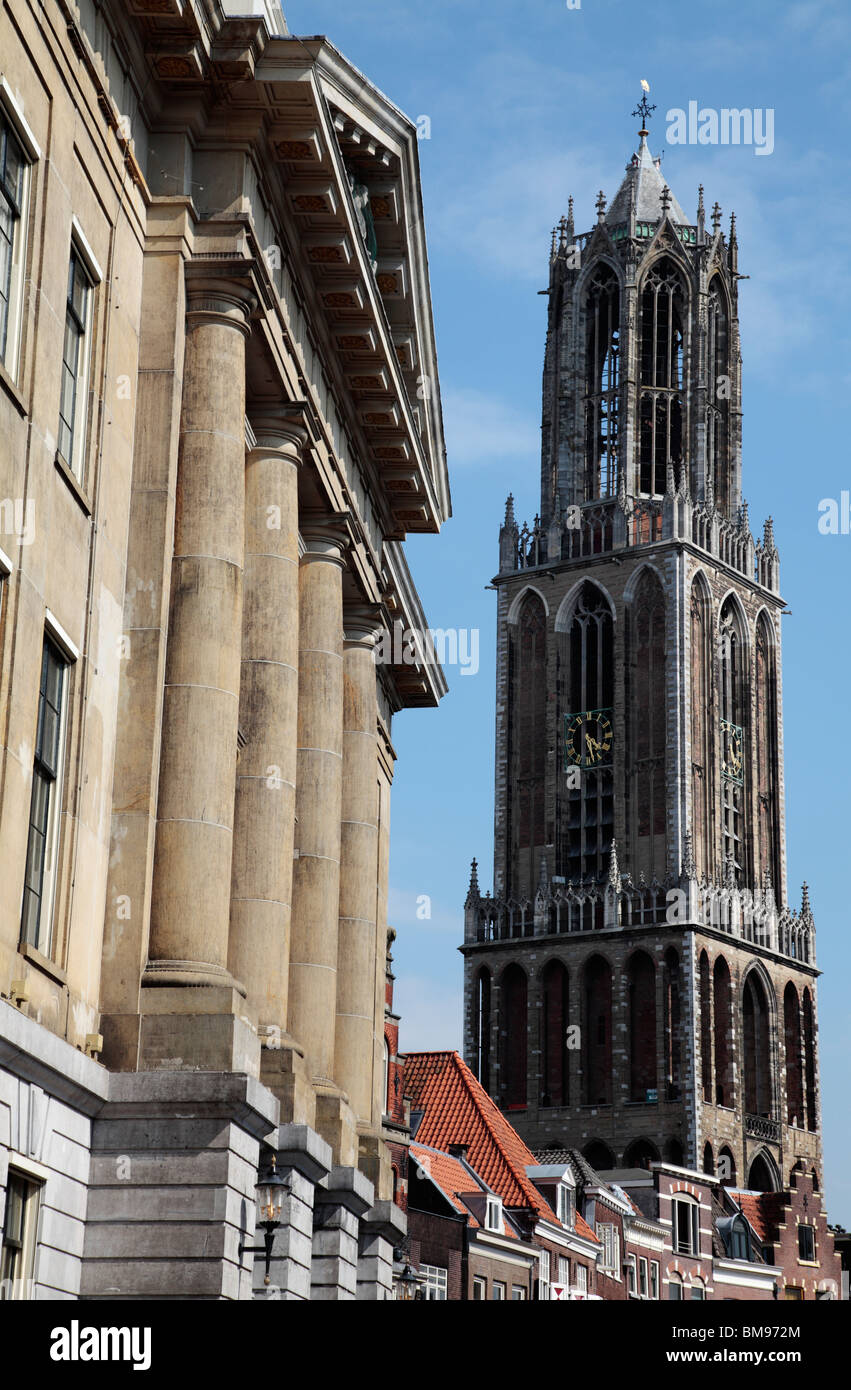 Dom und Rathaus Utrecht Holland Stockfoto