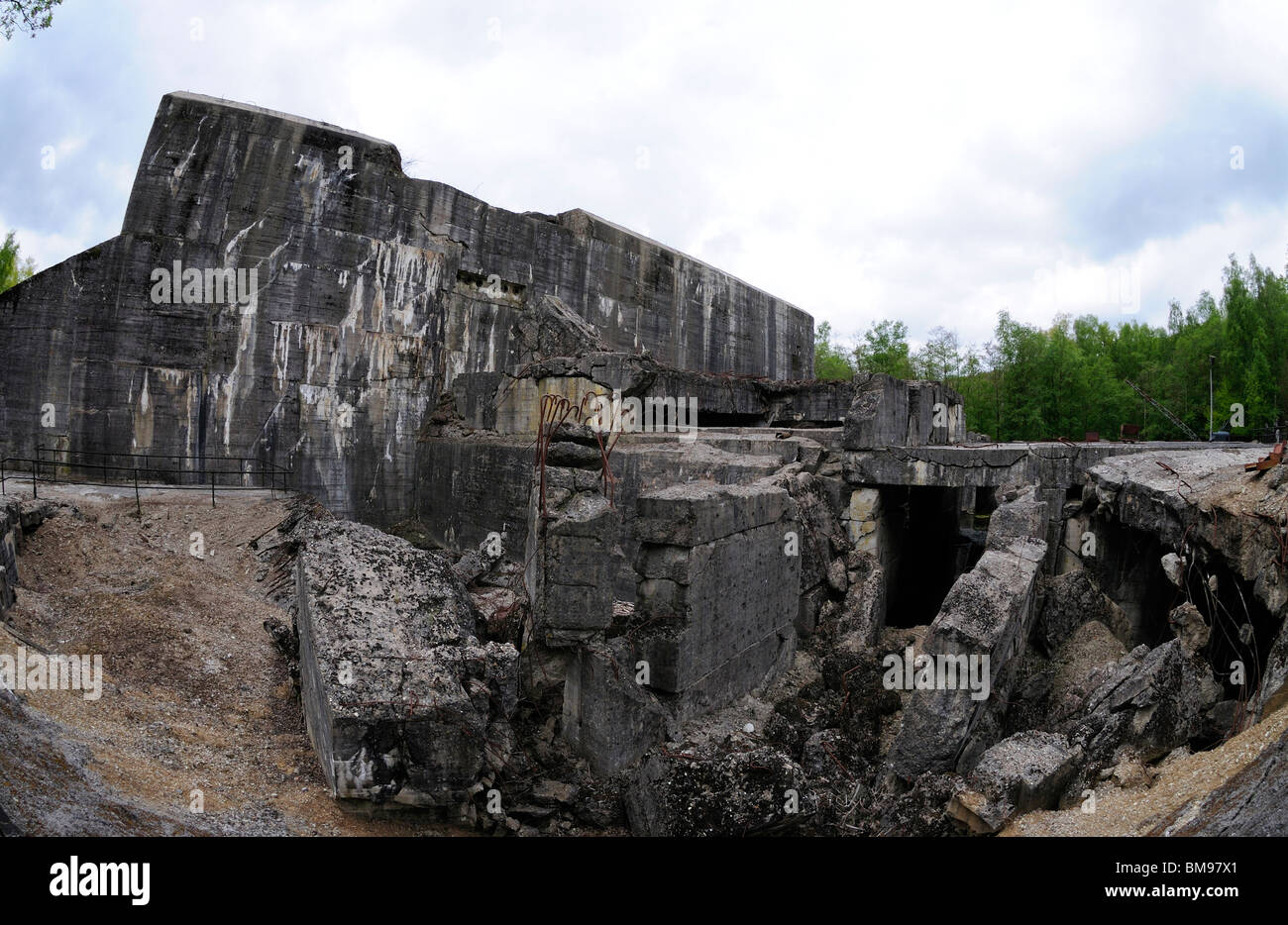 Zweiten Weltkrieg deutsche bunker auf Eperlecques, V1 und V2 Raketenstartplatz, Frankreich Stockfoto
