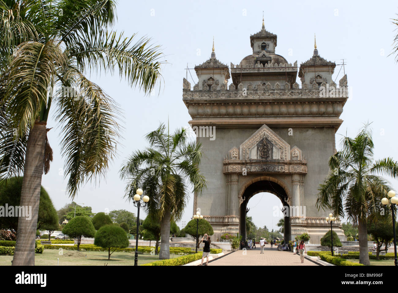 Patuxai Triumphbogen, Vientiane, Laos. Stockfoto