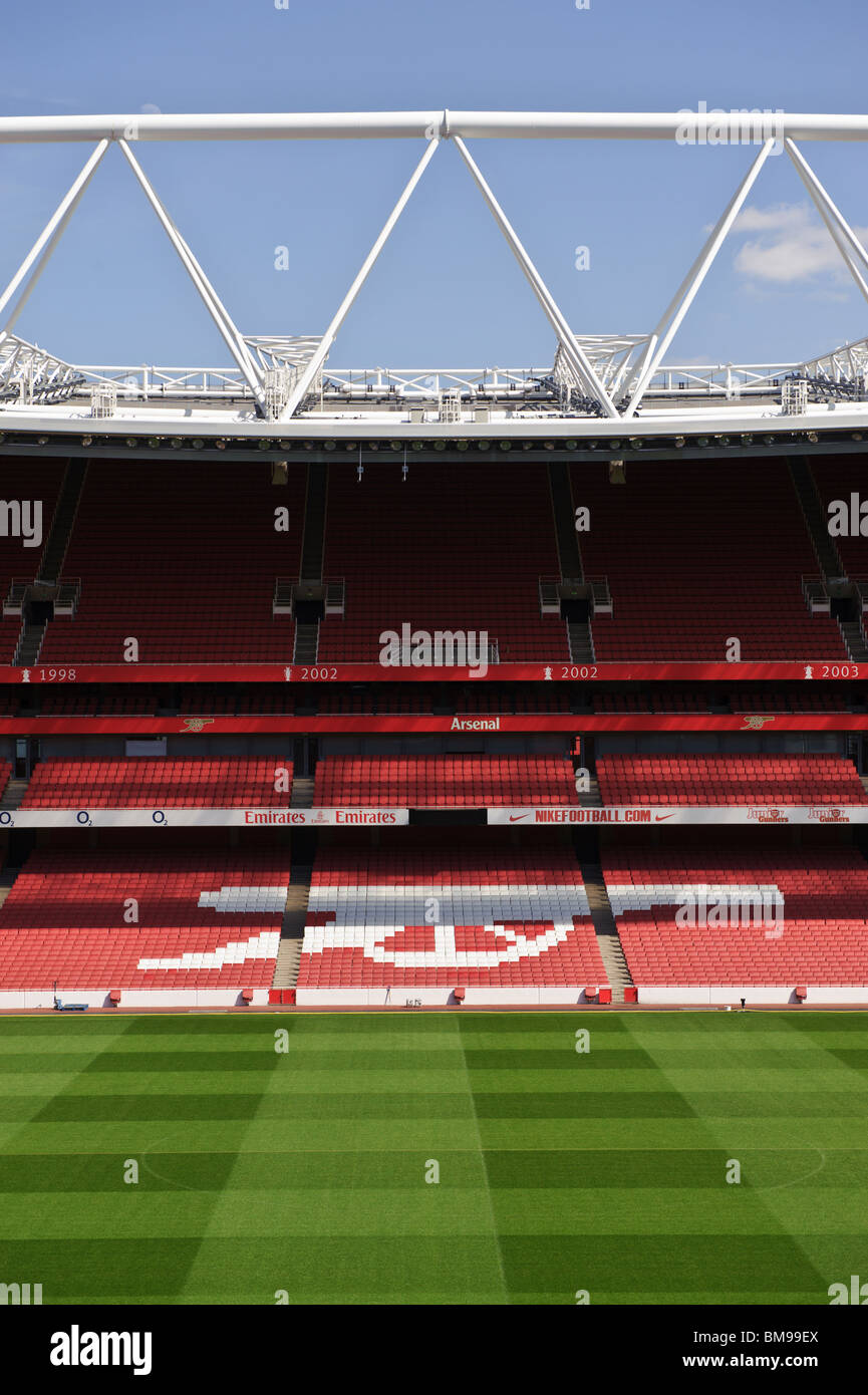 Das Emirates Stadium von Arsenal Football Club, englische Premier Fußball Fußball-Liga. Stockfoto