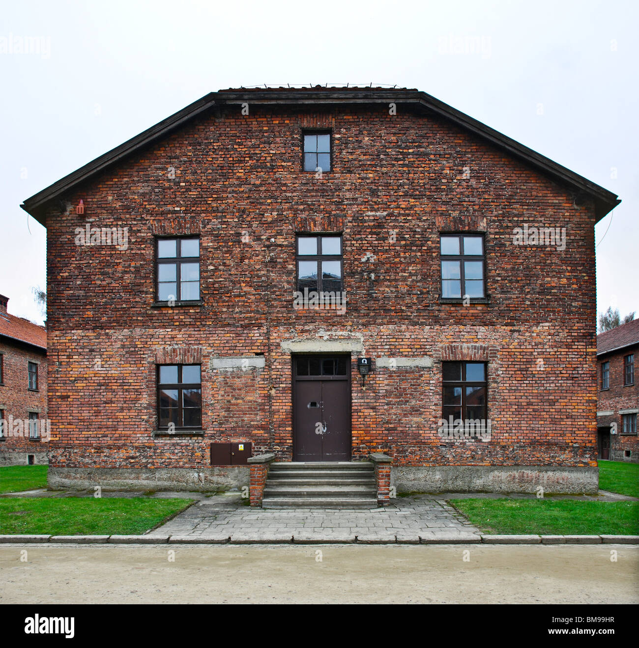 Gefängnis Block 9 am Auschwitz ich KZ im Dorf von Oswiecim, Polen. Stockfoto