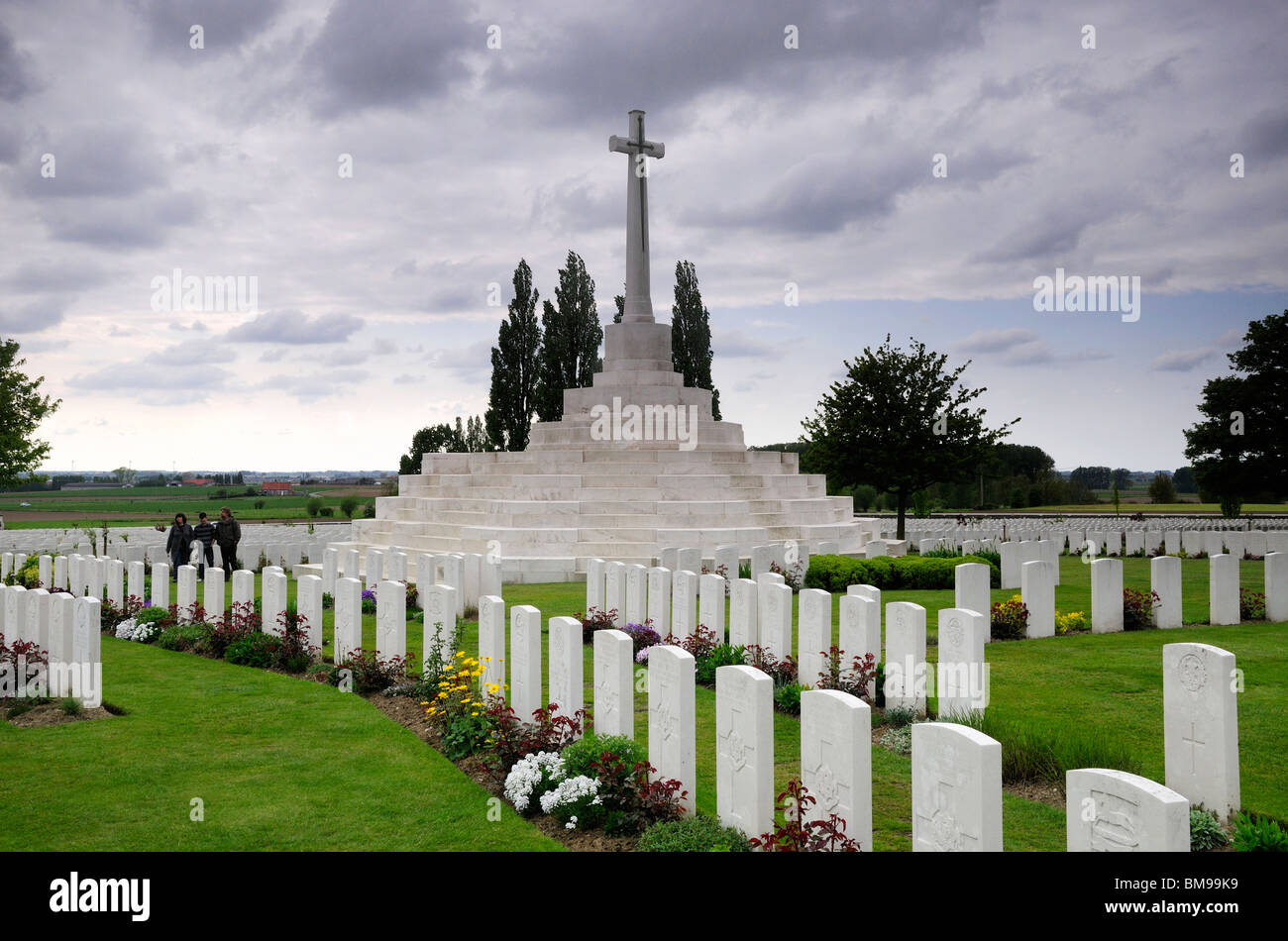 Tyne Cot Commonwealth War Graves Cemetery, Passendale, in der Nähe von Ypern Stockfoto