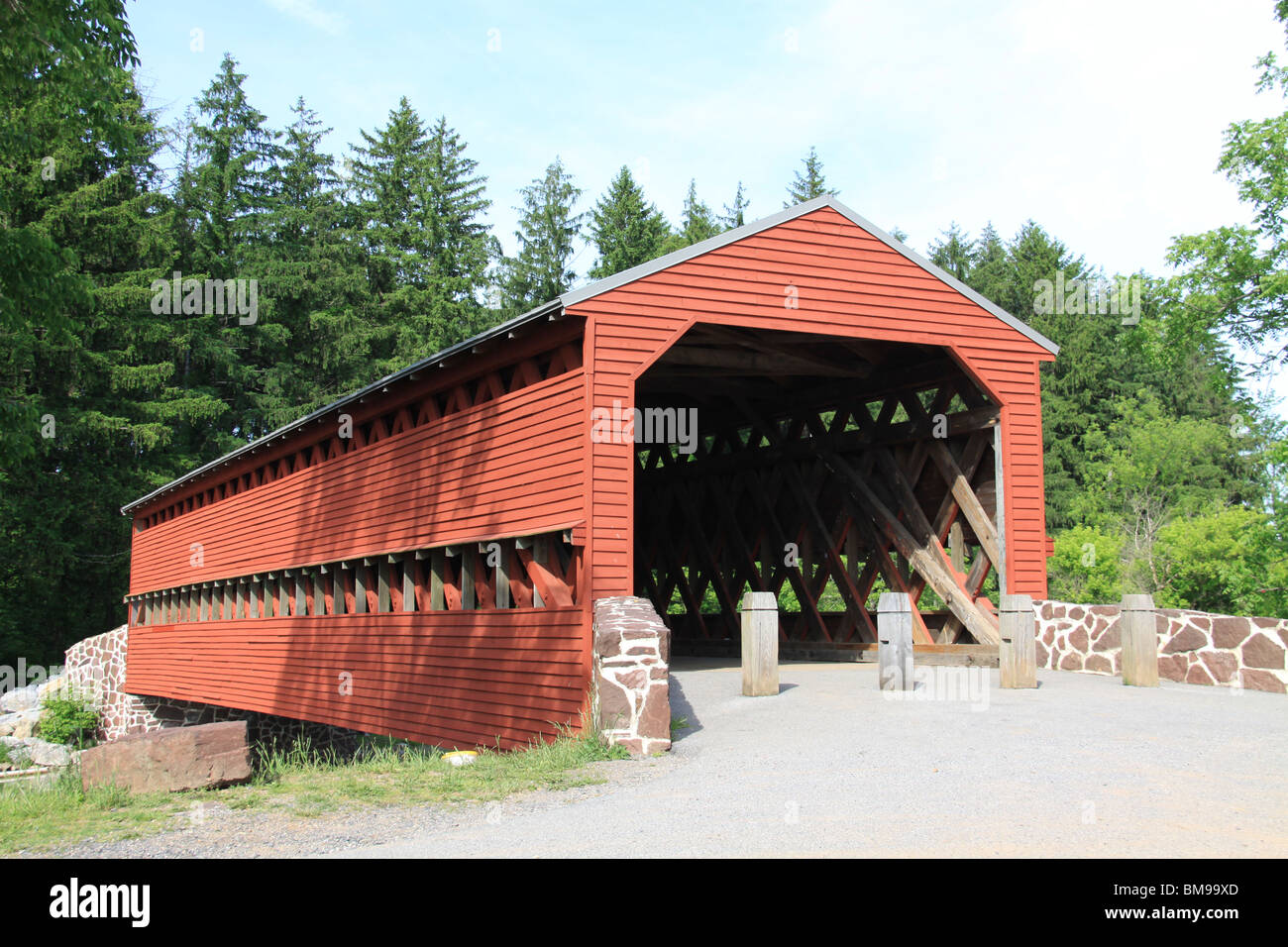 Sachs Covered Bridge in der Nähe von Gettysburg im Adams County, Pennsylvania, Stockfoto