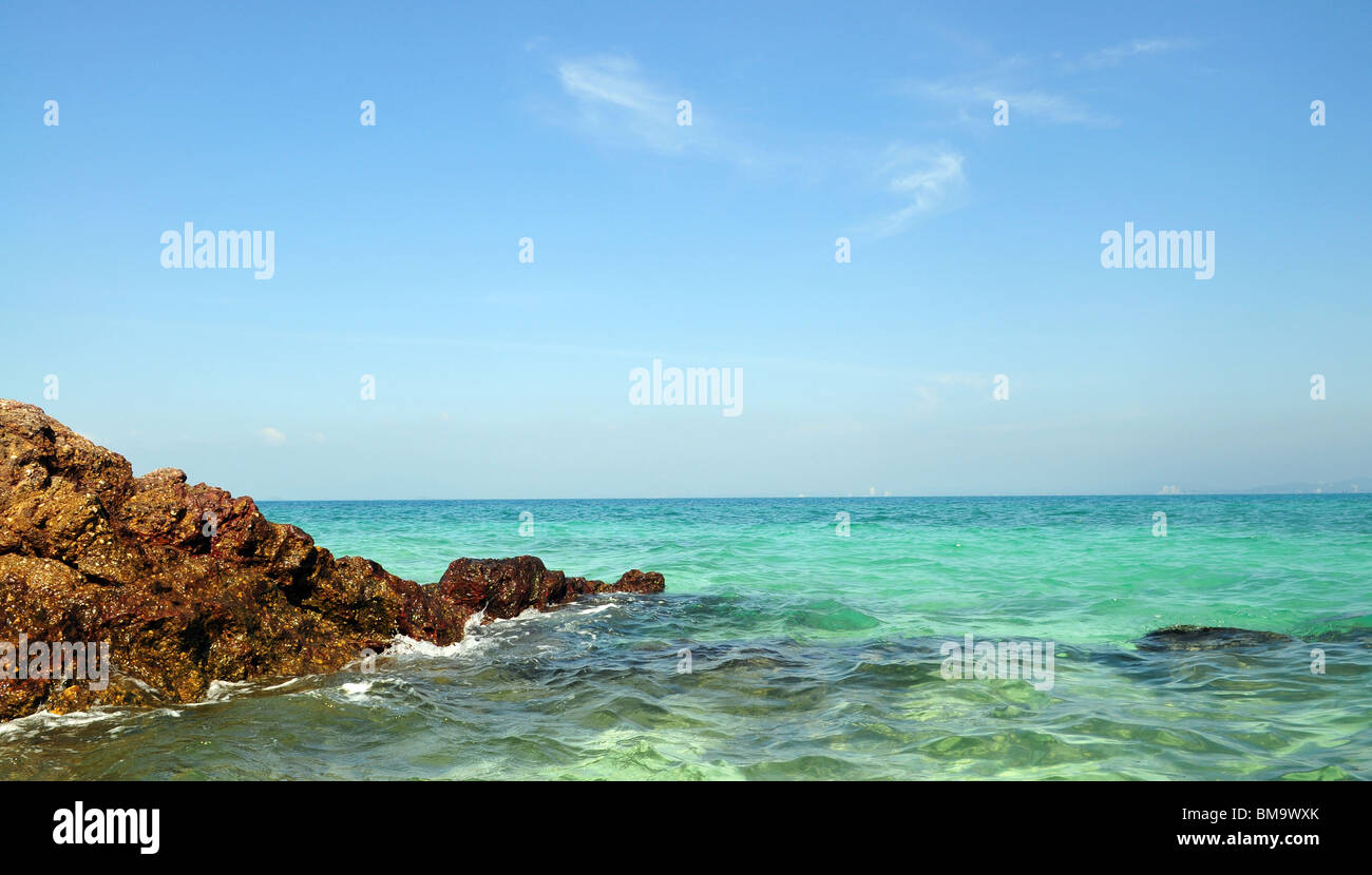 Meer-Landschaft - Westküste von Thailand Stockfoto