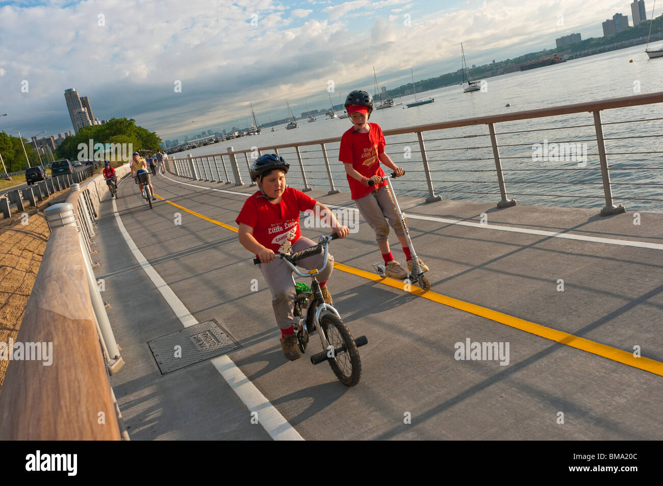 New York City, NY Riverwalk im Riverside Park Stockfoto