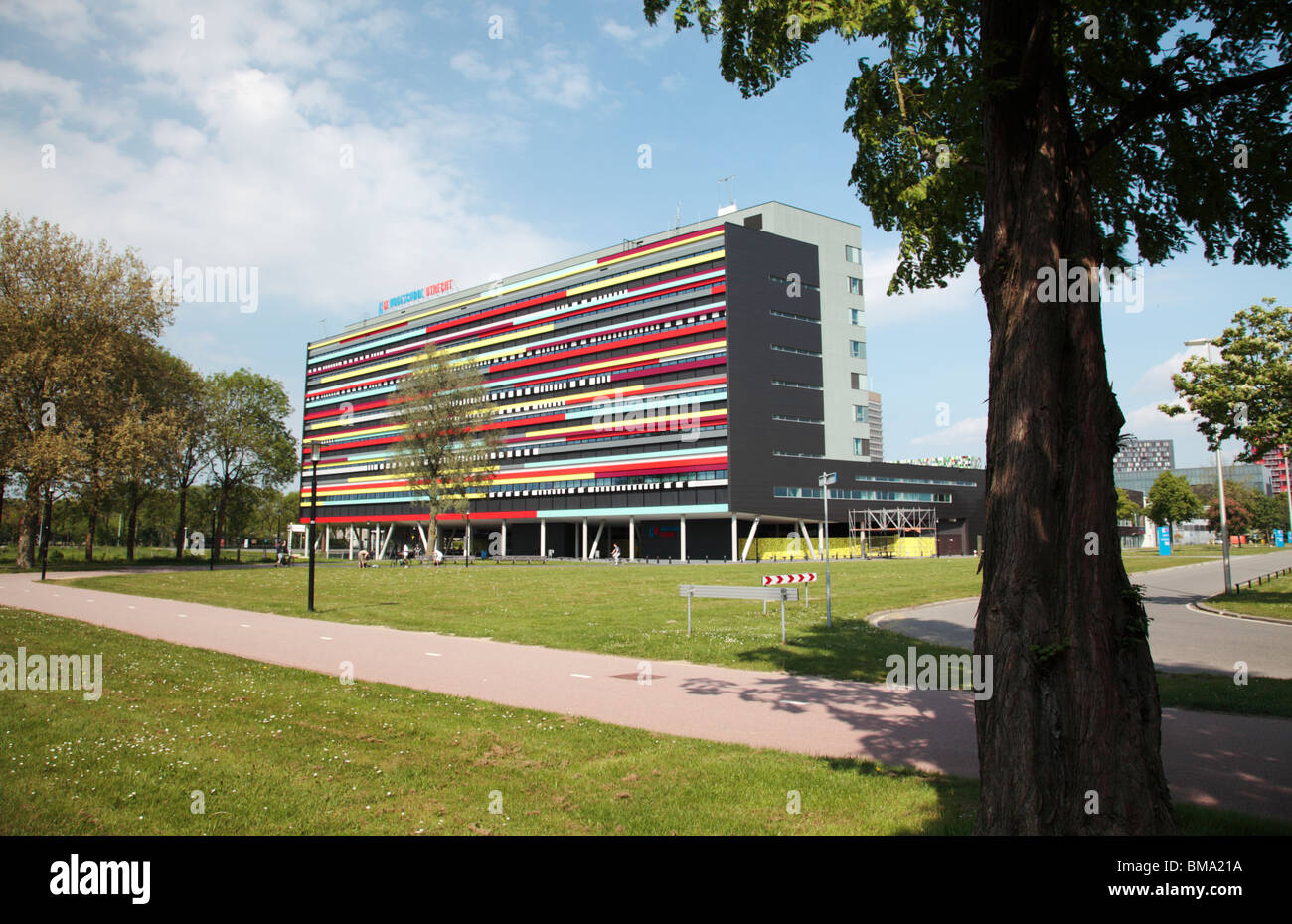 Gebäude der Universität Utrecht Farbe Farbe Stockfoto
