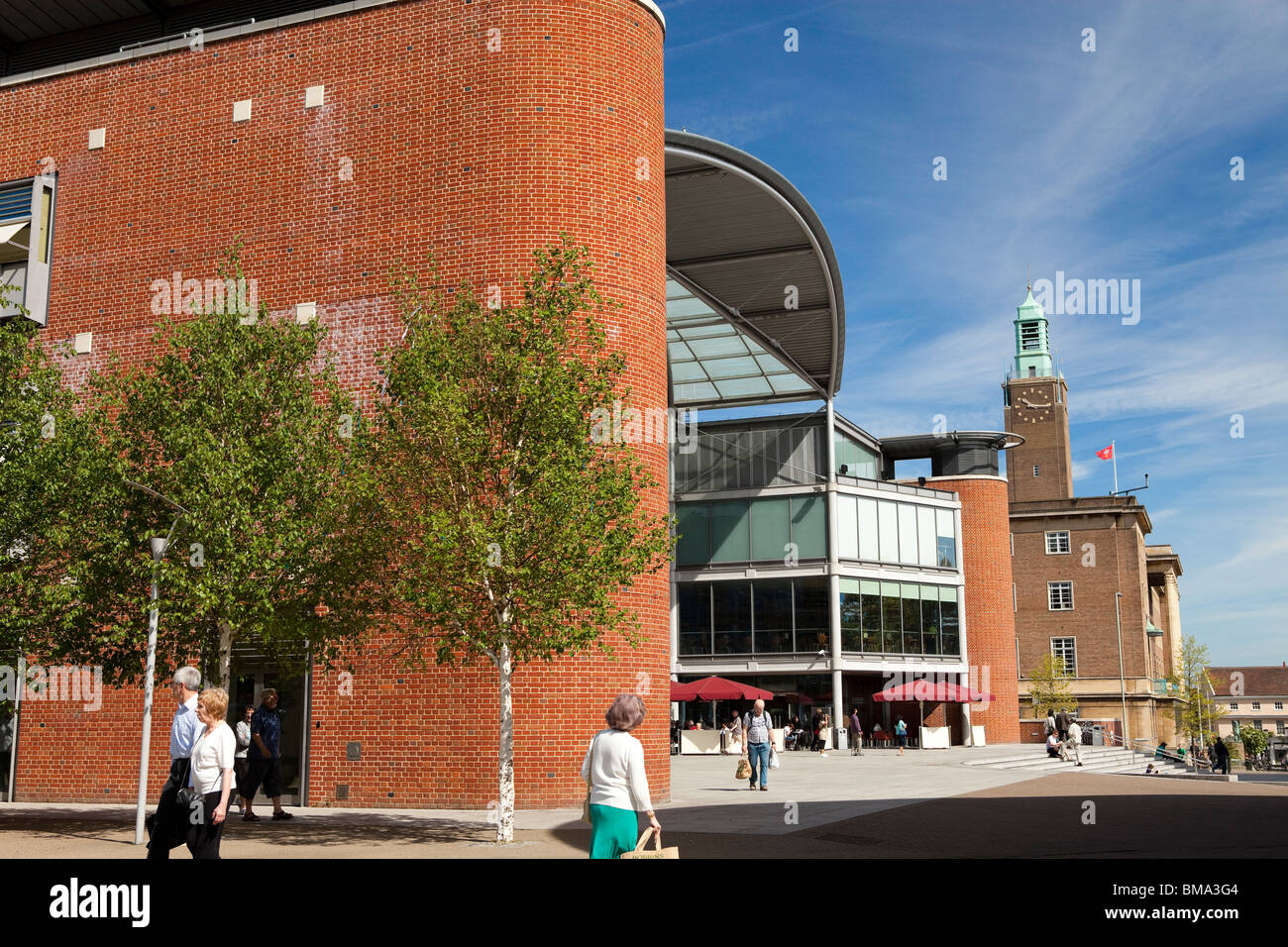 Die Forum-Millennium-Bibliothek in Norwich, Norfolk Stockfoto