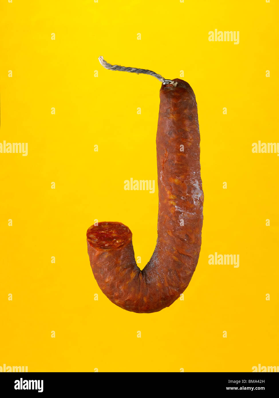 Essen-Buchstabe J Stockfoto