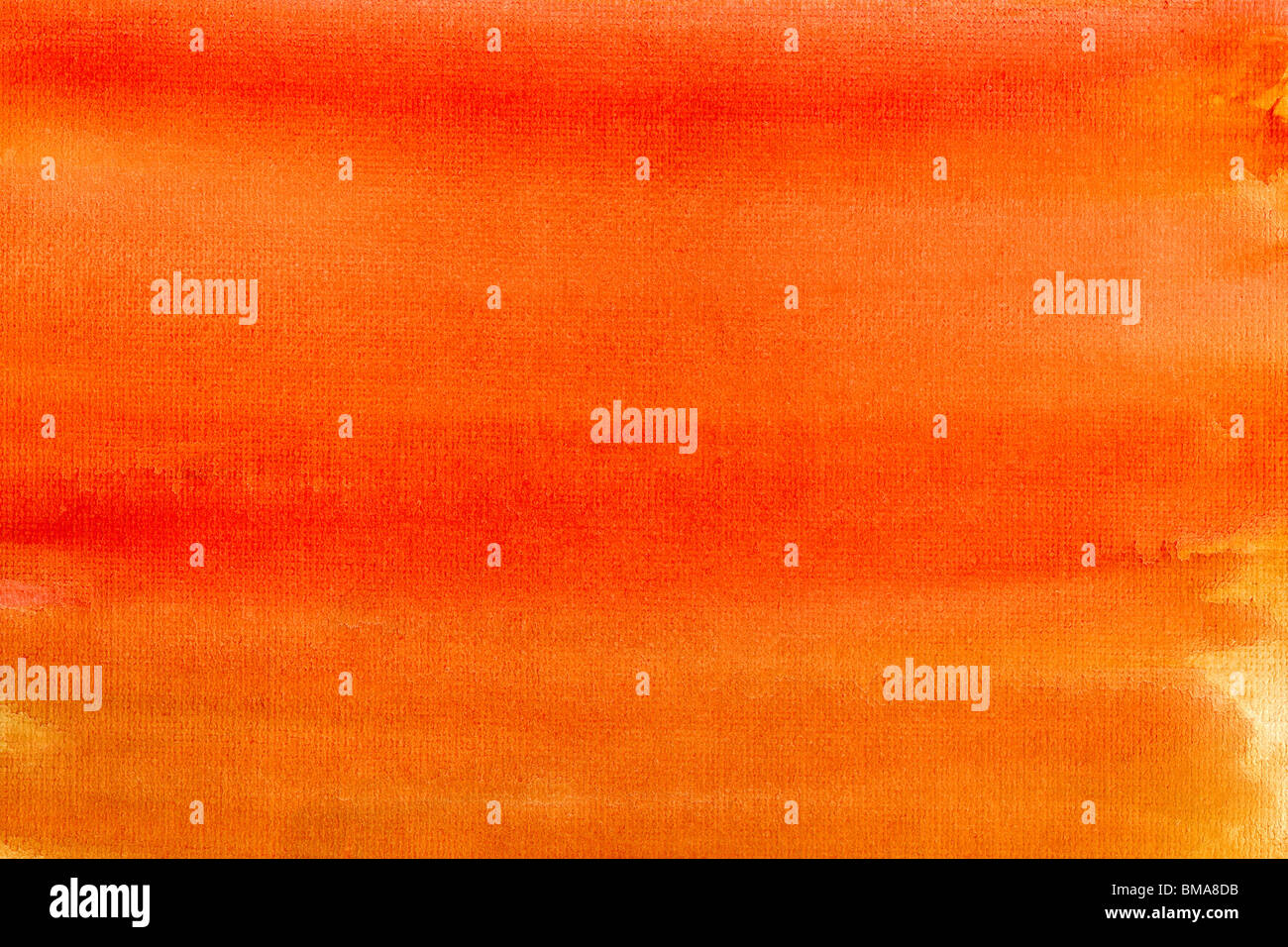 Orange Farben bemalte Leinwand Aquarell waschen Hintergrund. Stockfoto