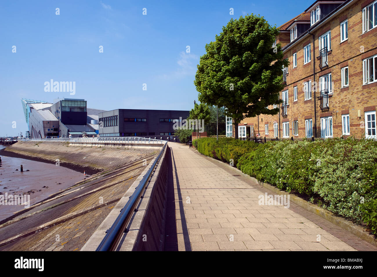 Entwicklung der neuen Häuser an der Uferpromenade, Kingston nach Rumpf, Vereinigtes Königreich Stockfoto