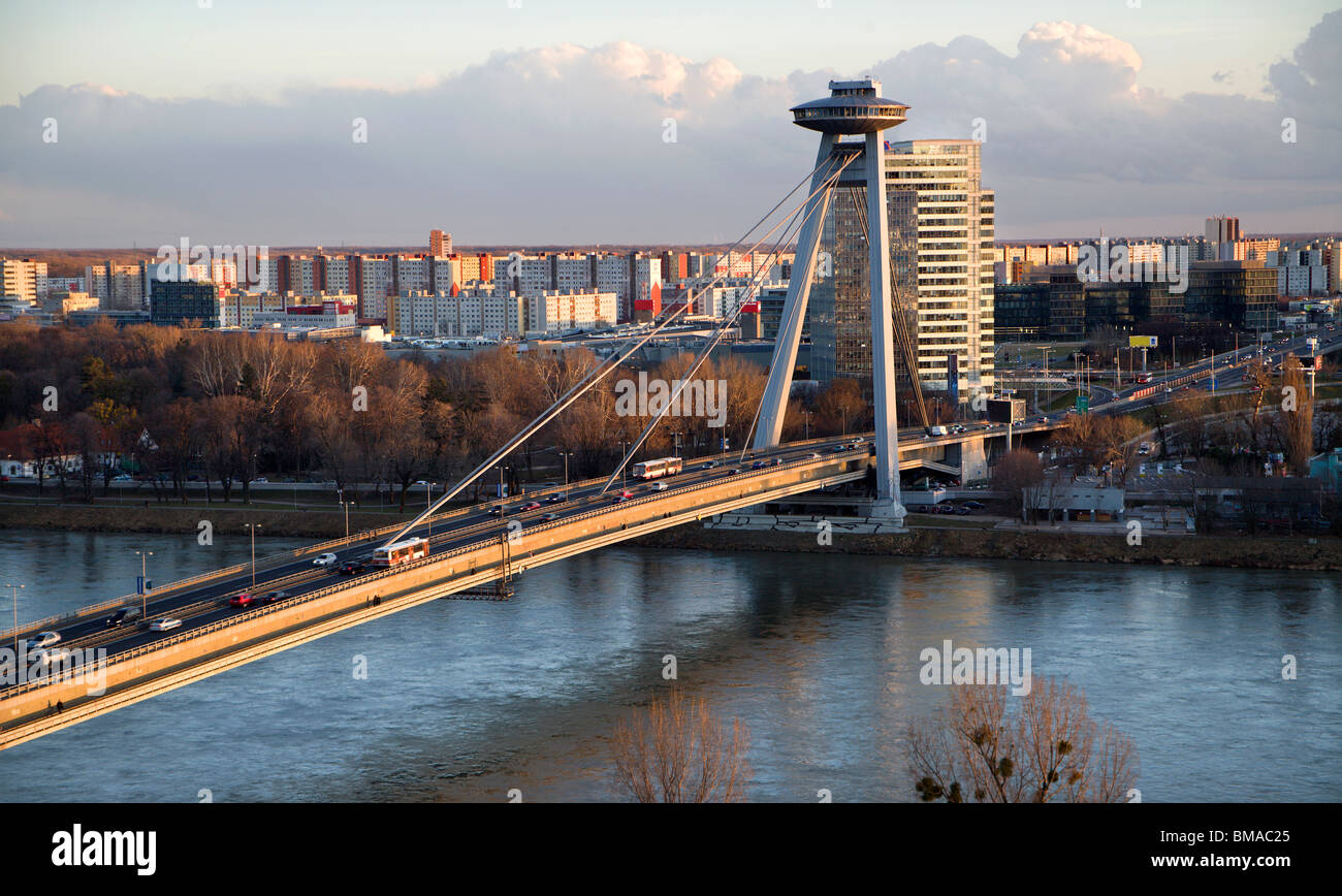 Bratislava - Abend Stockfoto