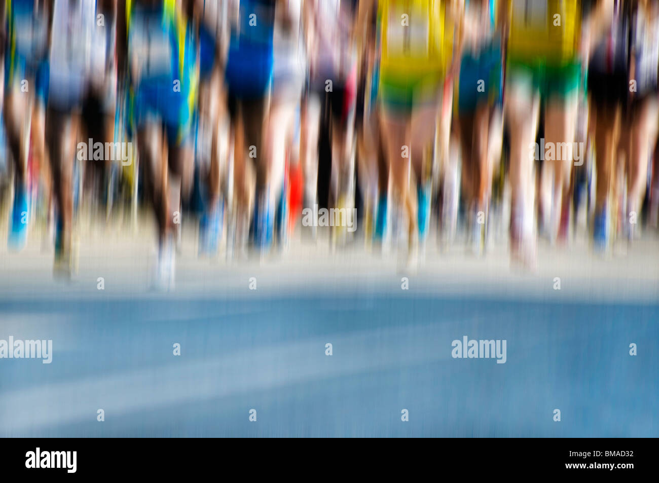 Start des Rennens Geländefahrt, Motion-Blur-Effekt Stockfoto