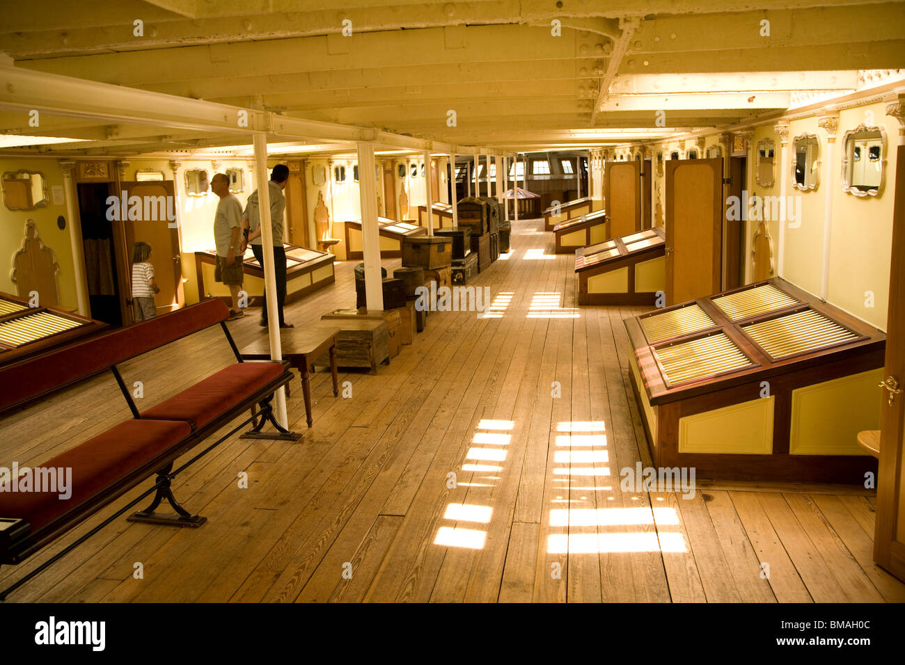 First class Bereich unter Deck, SS Great Britain maritime Museum, Bristol, England Stockfoto