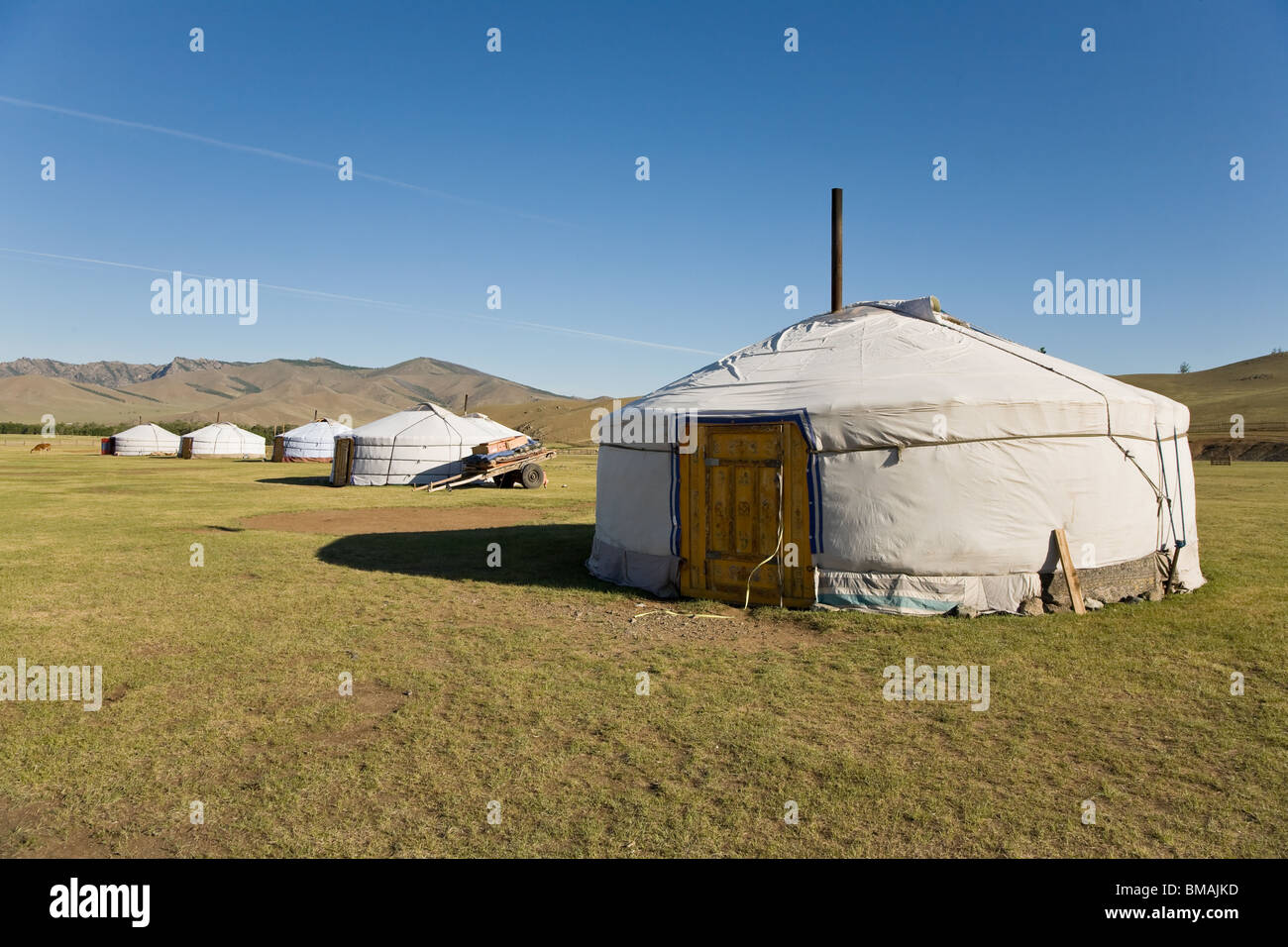 Gers Mongolei Zentralasien Stockfoto