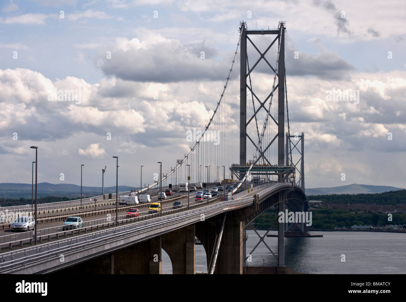 Forth Road Bridge, Schottland Stockfoto