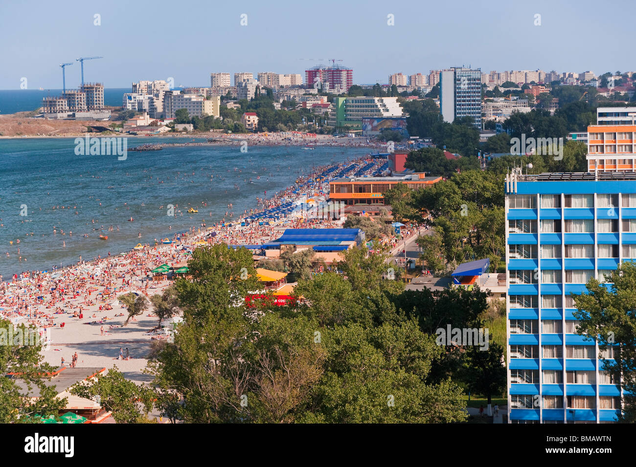 Rumänien, Schwarzmeerküste und Mamaia Beach resort Stockfoto