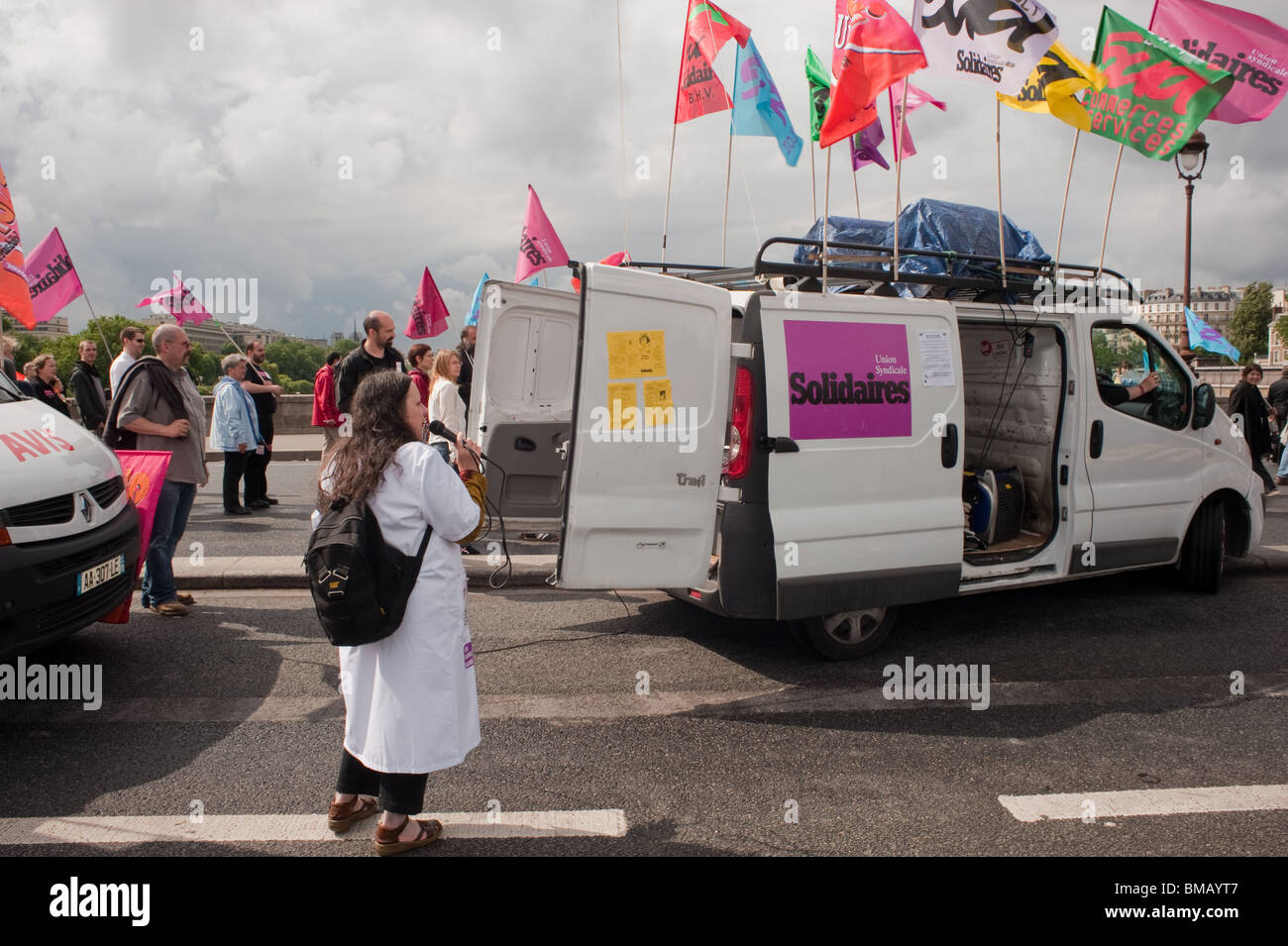 Tens of thousands of workers, Demonstrating against Government plans to change Age of Retirement Pension Reform, Labour Workers budget protests, france retirement age protest Stockfoto