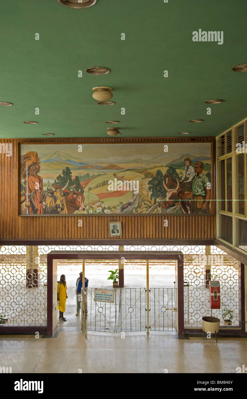 Zug Bahnhof Interieur, Nakuru, Kenia Stockfoto